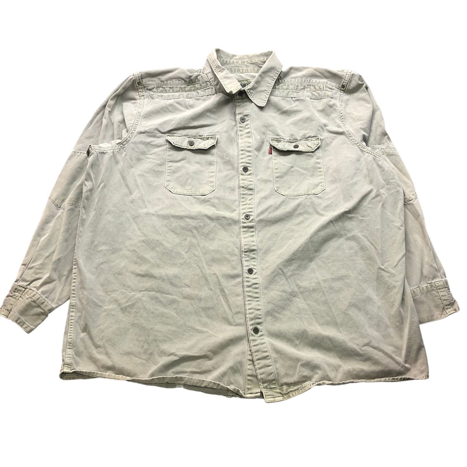 Levi's Levis Heavy Twill Work Long Sleeve Button Up Shirt Mens 2XL Size US XXL / EU 58 / 5 - 1 Thumbnail