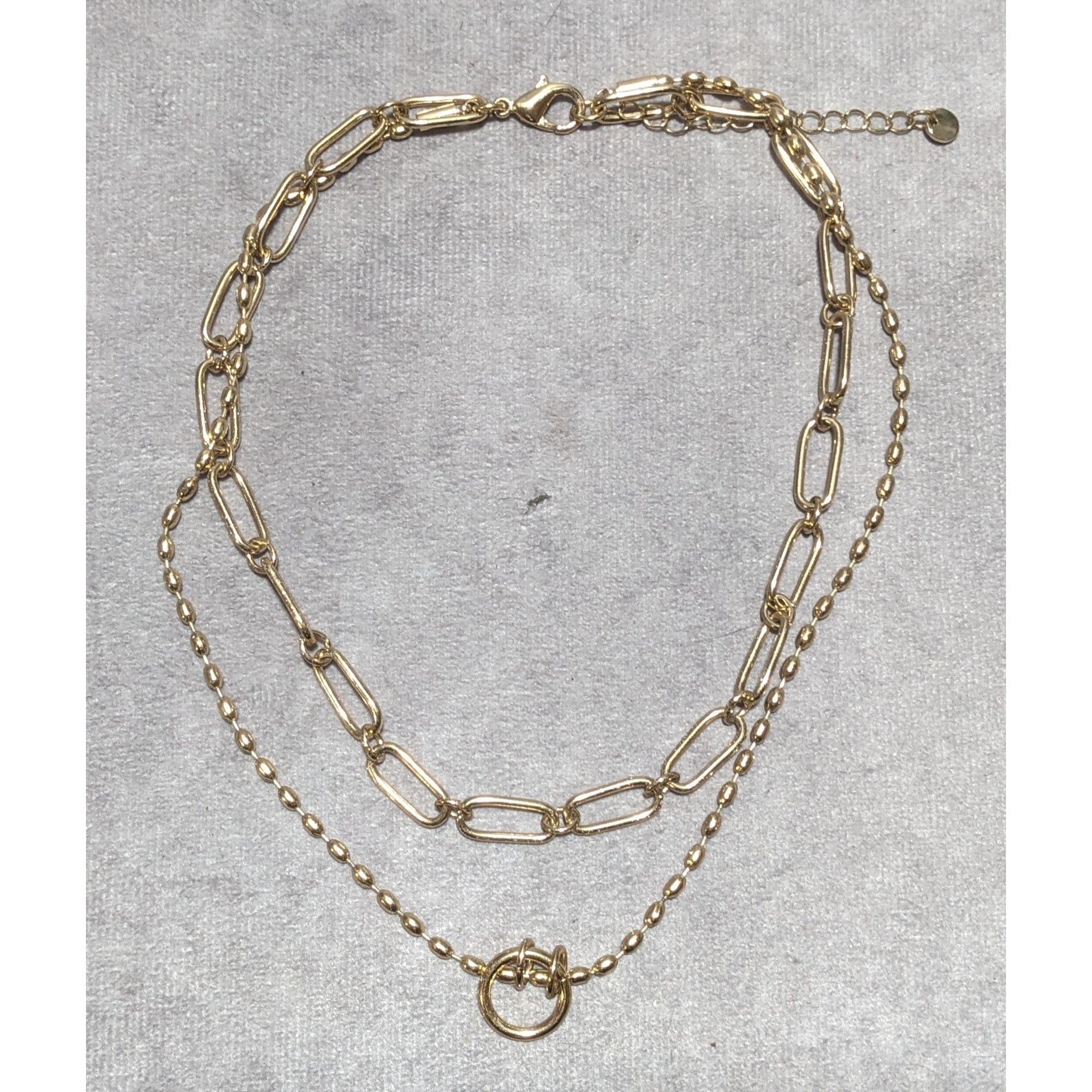 Other Halogen Layered Gold Chain Paperclip Necklace Size ONE SIZE - 8 Thumbnail