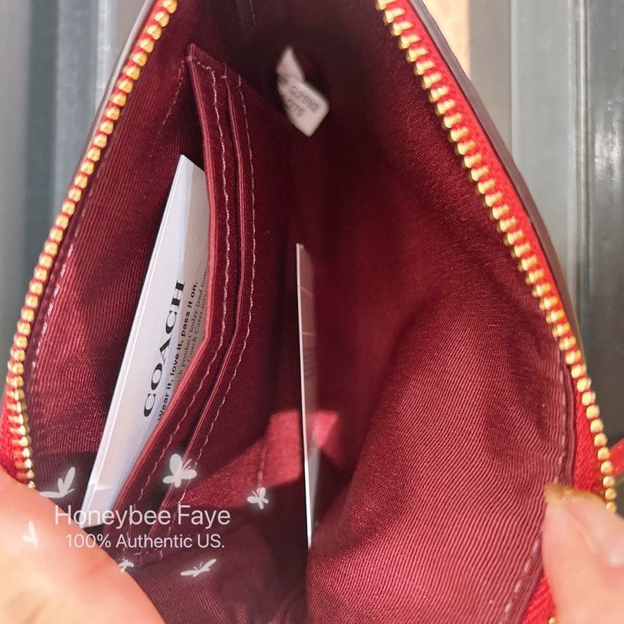 Coach Corner Zip Wristlet In Signature Canvas CAQ75 Size ONE SIZE - 3 Thumbnail