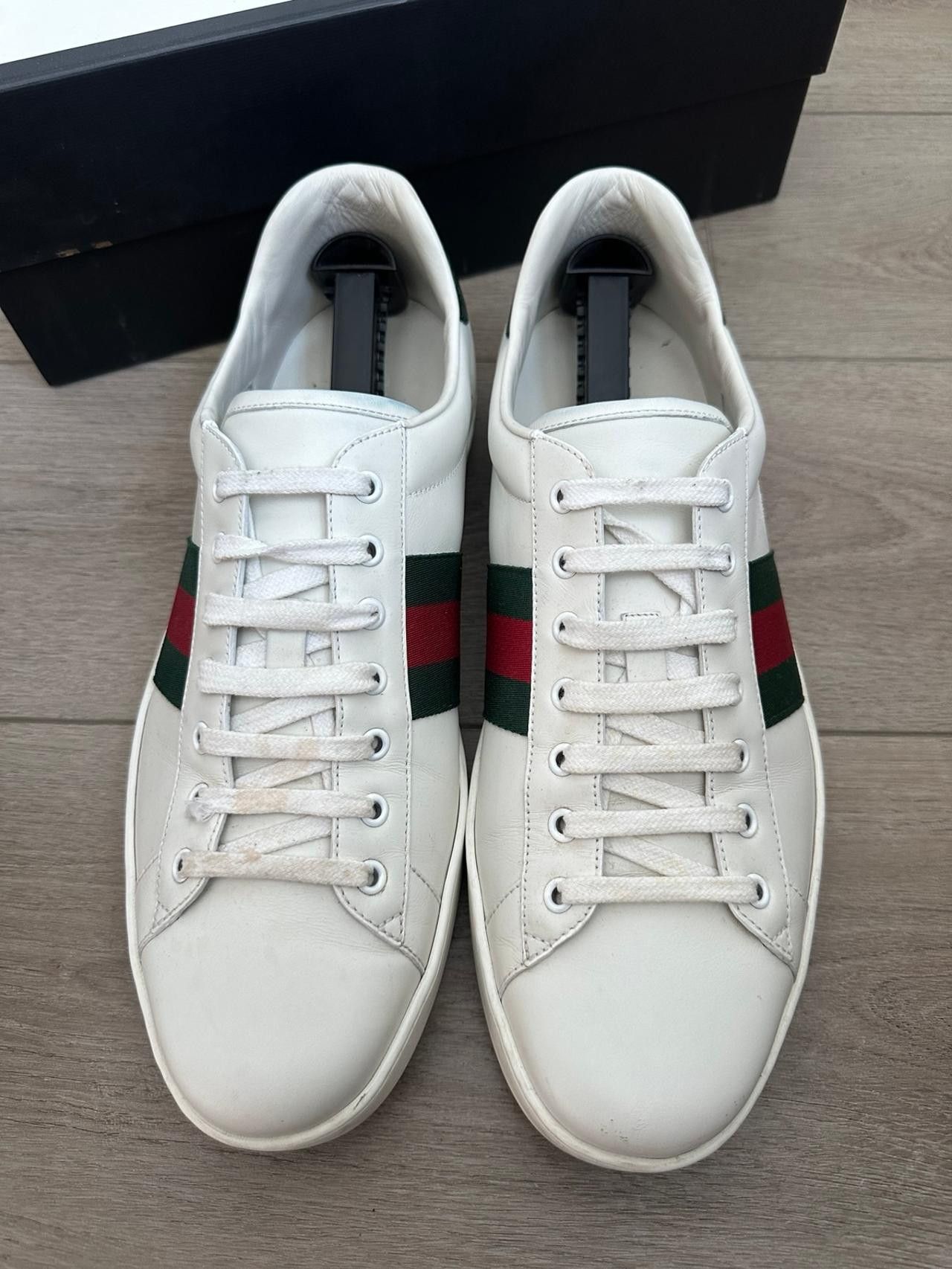 Gucci Gucci Ace Sneakers White Leather 13.5 Low Tops Size US 13 / EU 46 - 2 Thumbnail