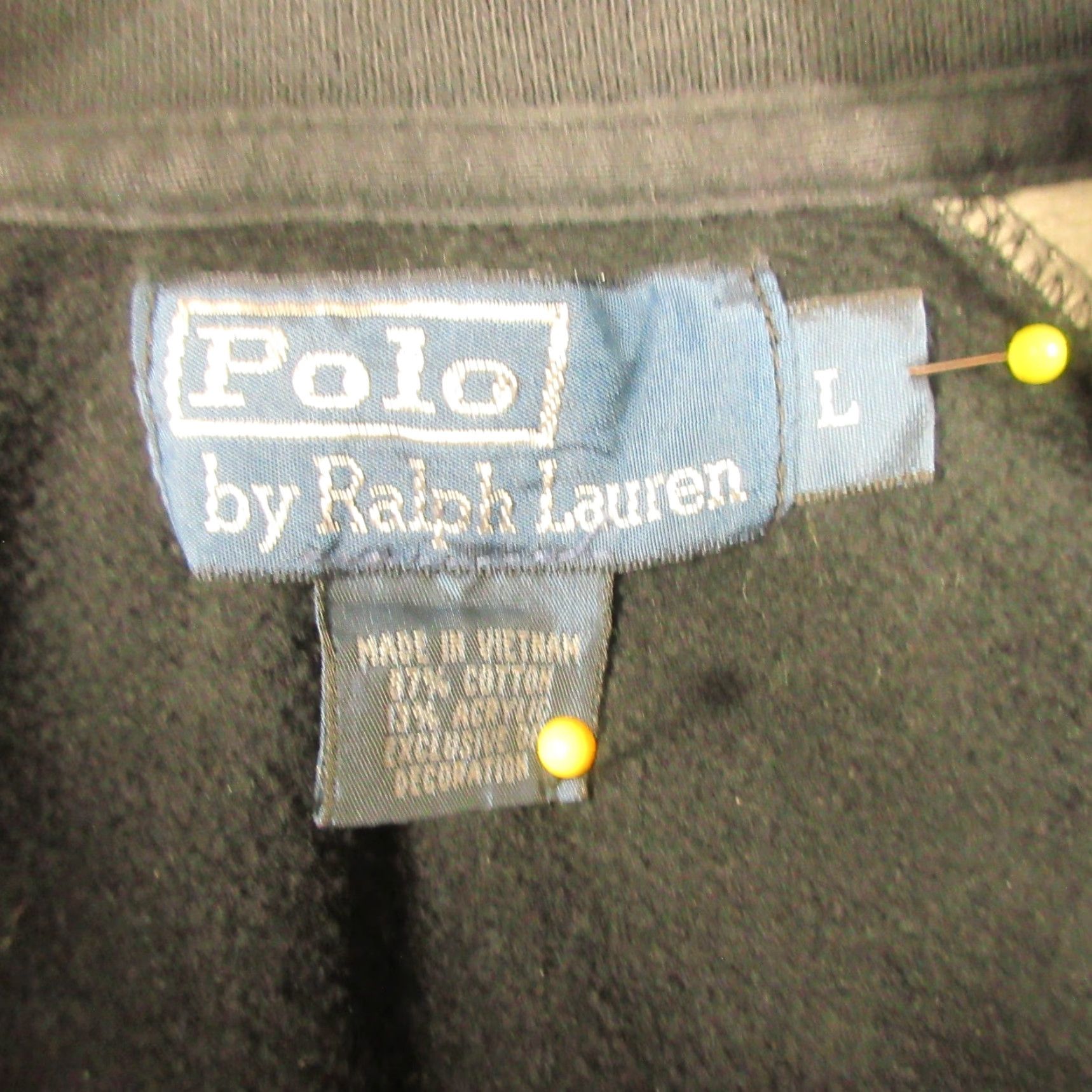Polo Ralph Lauren VTG Polo Ralph Lauren Varsity Jacket Men L Black Gray Cotton Blend Full Zip Logo Zipper 44 in Chest Multicolor Sports Baseball Varsity Jacket 90s Size US L / EU 52-54 / 3 - 4 Thumbnail