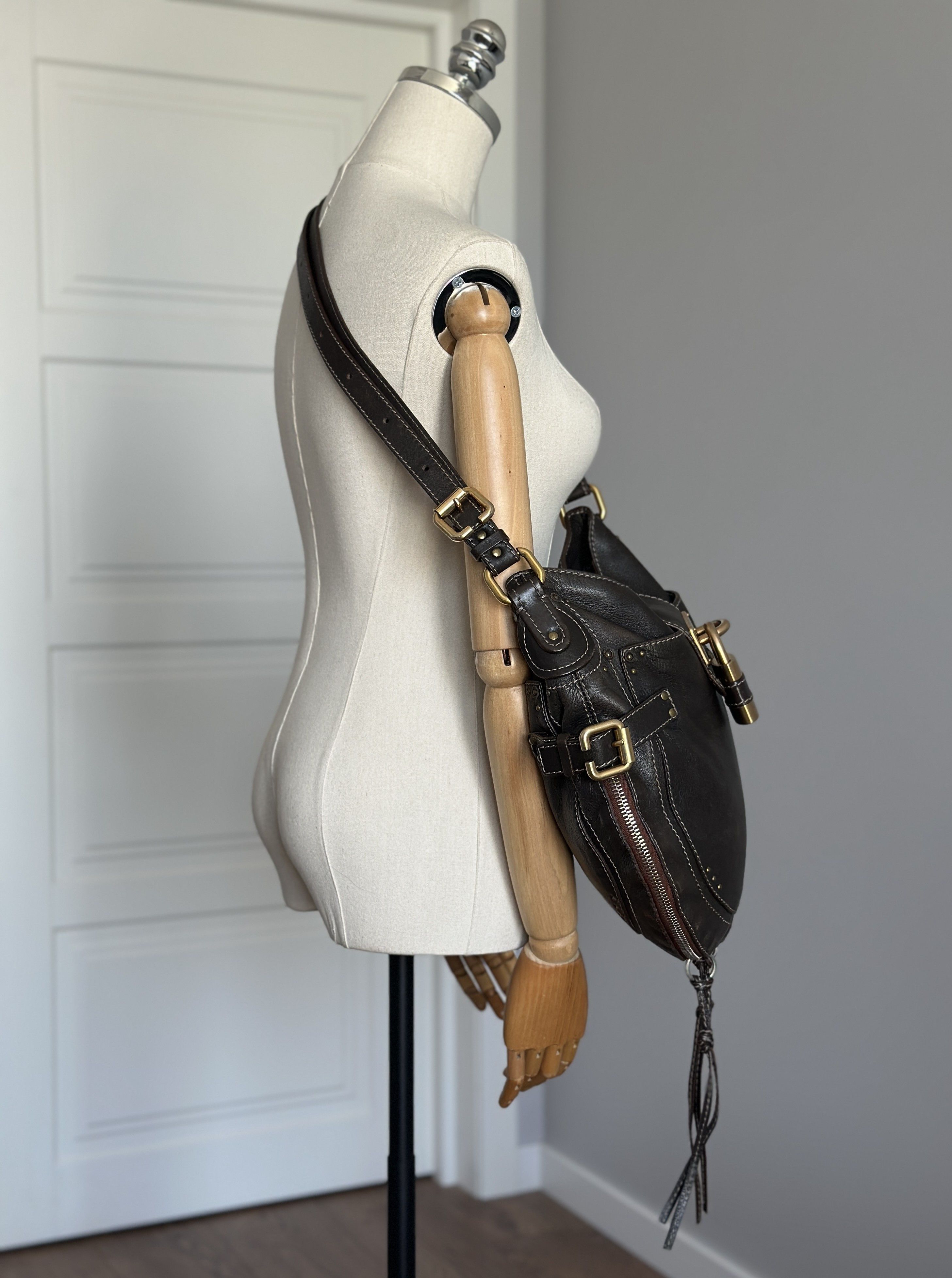 Chloe Chloe Pebbled Leather Paddington Hobo 02-07-53 Made In Italy Size ONE SIZE - 10 Thumbnail