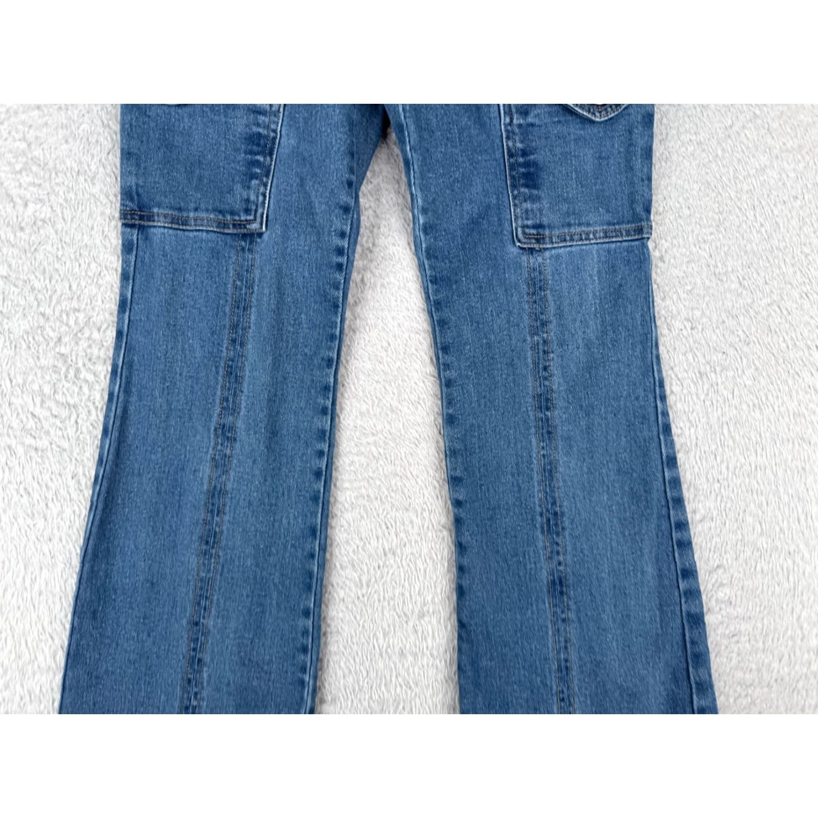 Vintage VINTAGE Wild Fable Women's Jeans Flared Low Rise Cotton Blend 26x29 Blue Denim 90s Girls Size 28" / US 6 / IT 42 - 3 Thumbnail