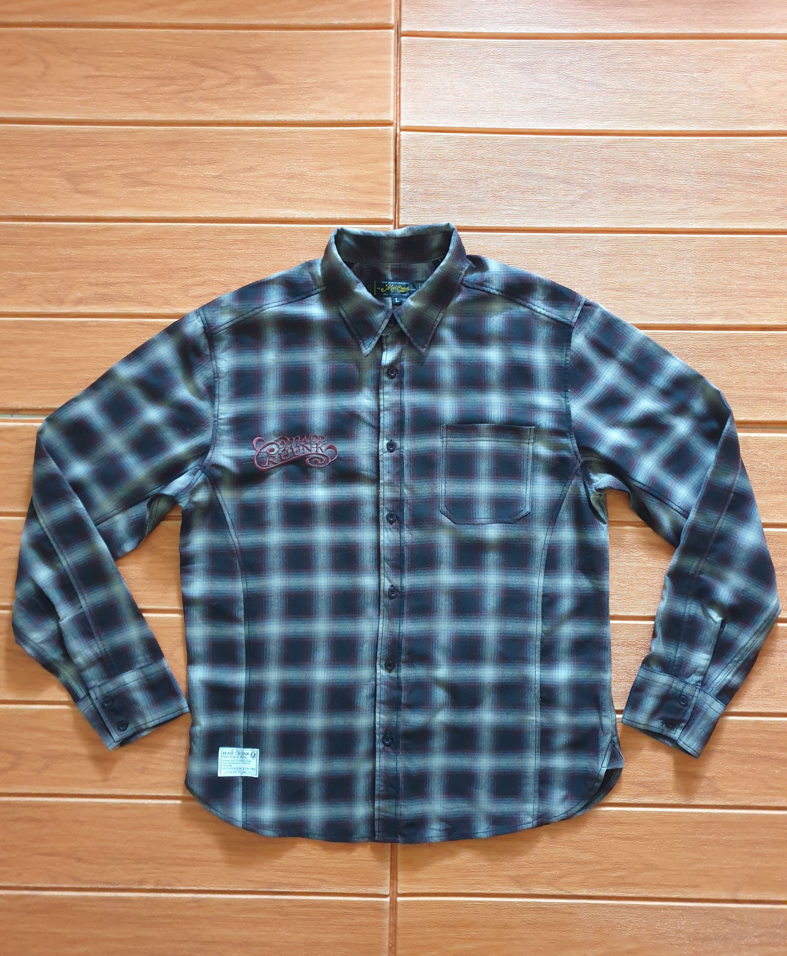 Japanese Brand 💥Mad crunk checkered shirt Size US L / EU 52-54 / 3 - 1 Thumbnail
