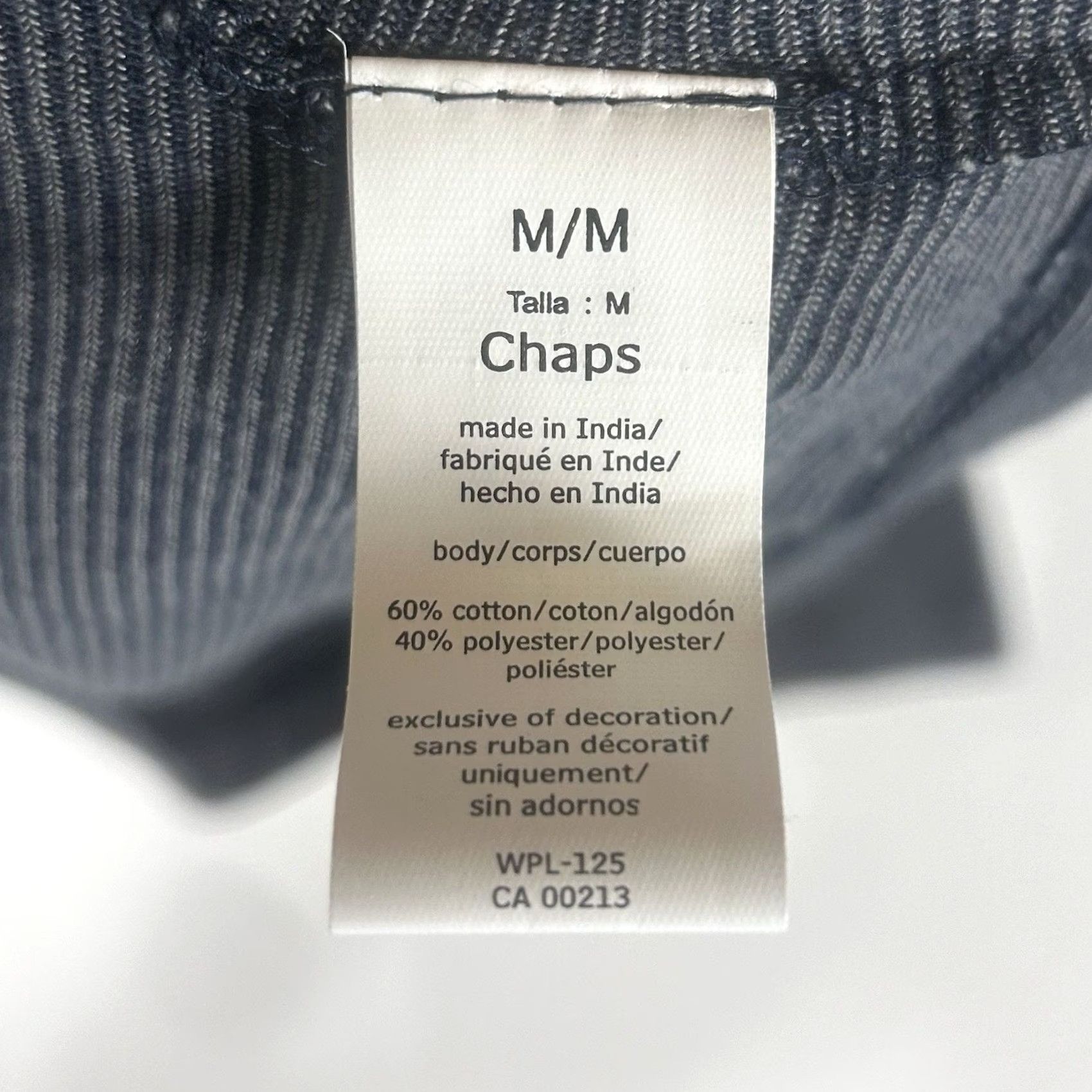 Chaps Chaps Long Sleeve Shirt Mens M Striped Gray Blue Elbow Patch L/S Shirt Size US M / EU 48-50 / 2 - 4 Thumbnail