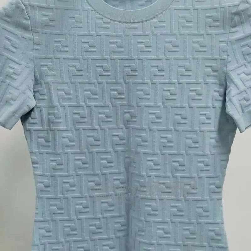 Fendi Fendi Summer Light Blue Short Sleeve T-Shirt . Size L / US 10 / IT 46 - 5 Thumbnail