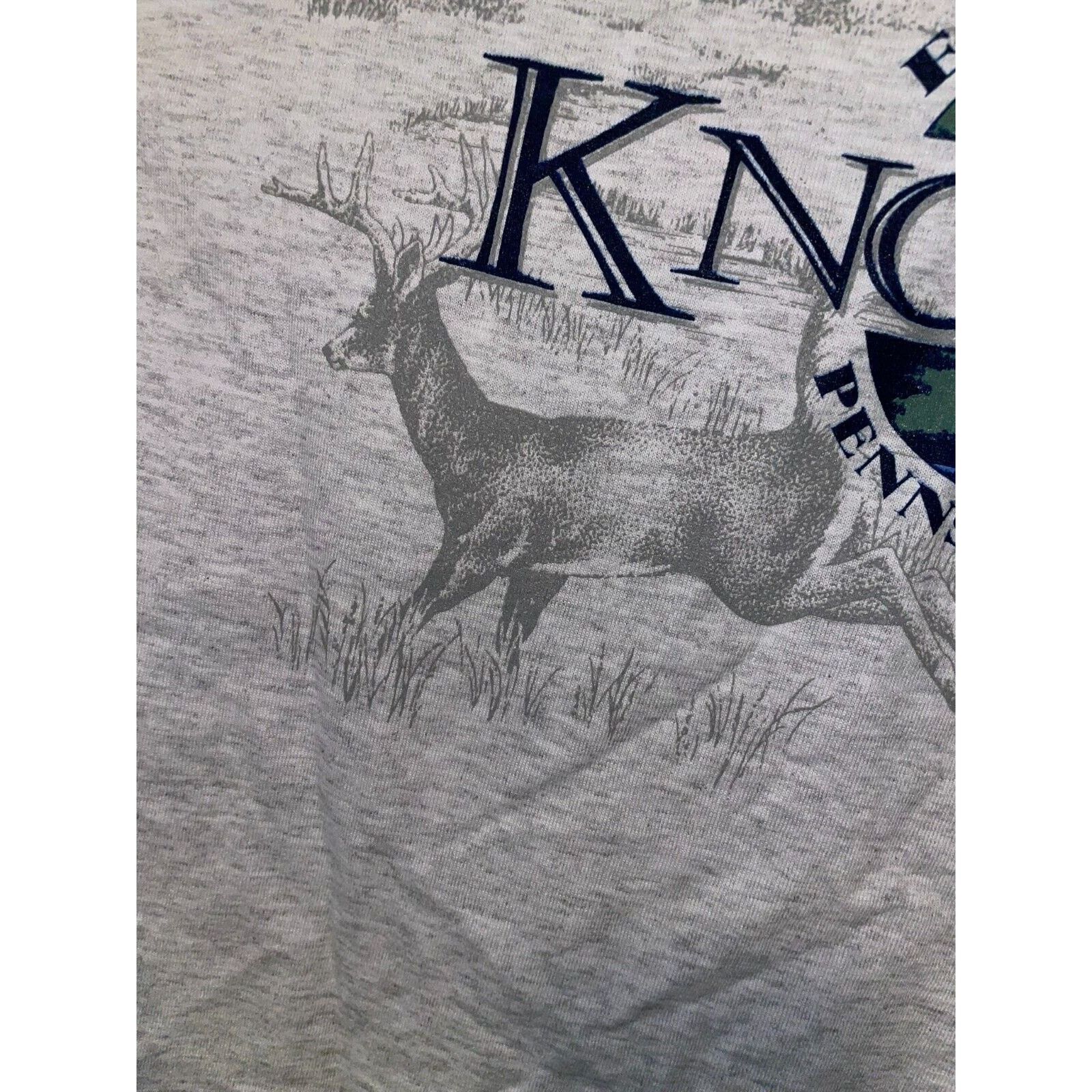Jerzees 90s Elysburg PA Pennsylvania Knoebes Shadow Deer Shirt VTG L Size US L / EU 52-54 / 3 - 7 Thumbnail