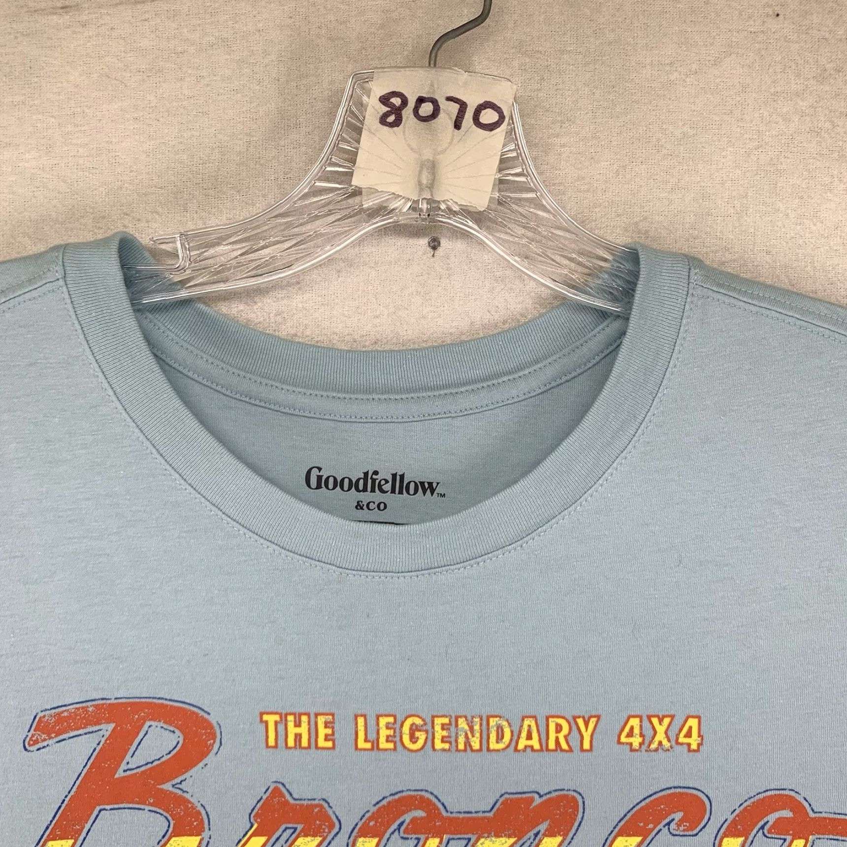 Ford Ford Bronco 1966 Offroad 4x4 Graphic T-Shirt Mens XL Blue Cotton Polyester Graphic Print Retro 1966 FORD BRONCO Shirts Men Size US XL / EU 56 / 4 - 4 Thumbnail