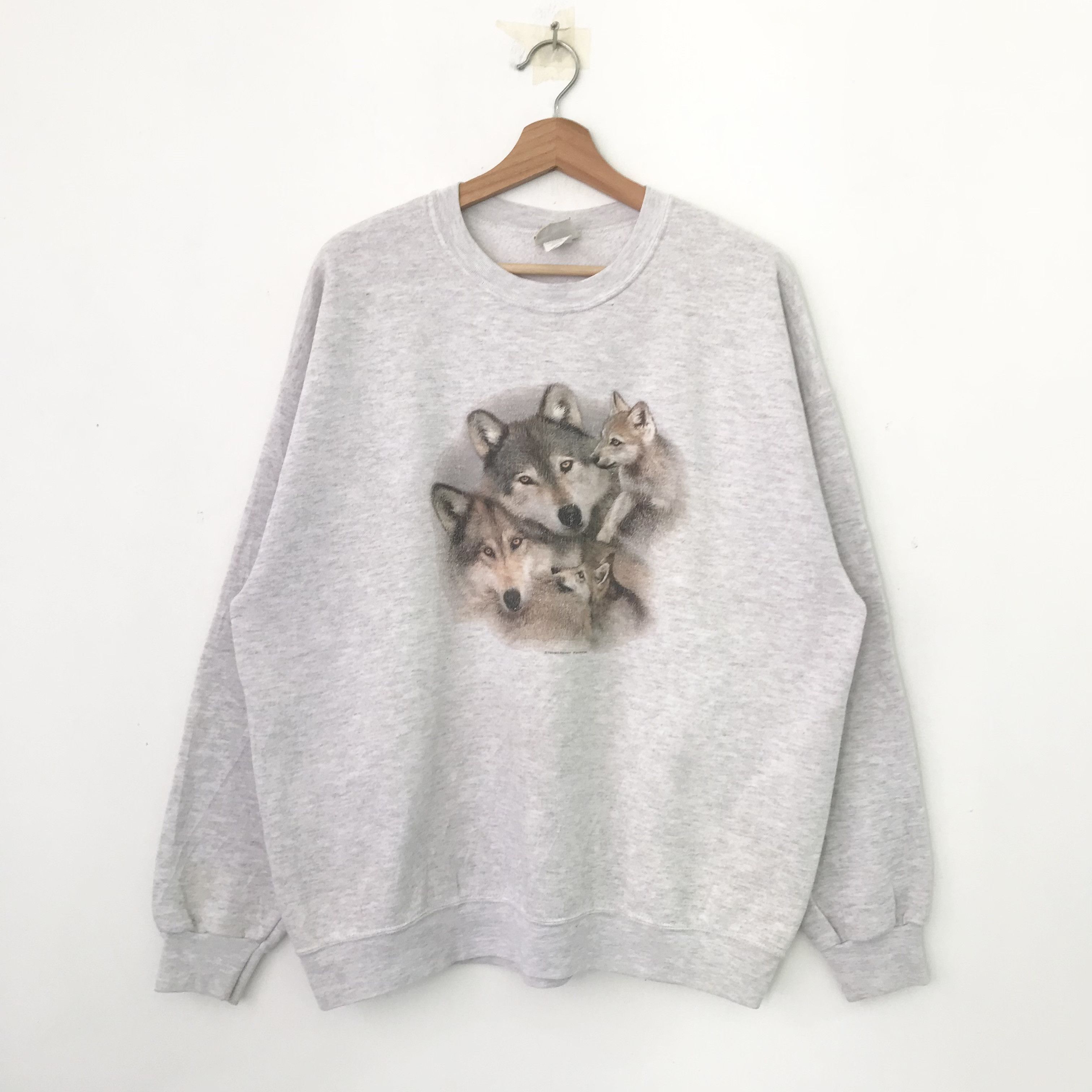 Vintage Vintage The Wolf Hunter Gray Sweatshirt - 664 Size US XL / EU 56 / 4 - 1 Thumbnail