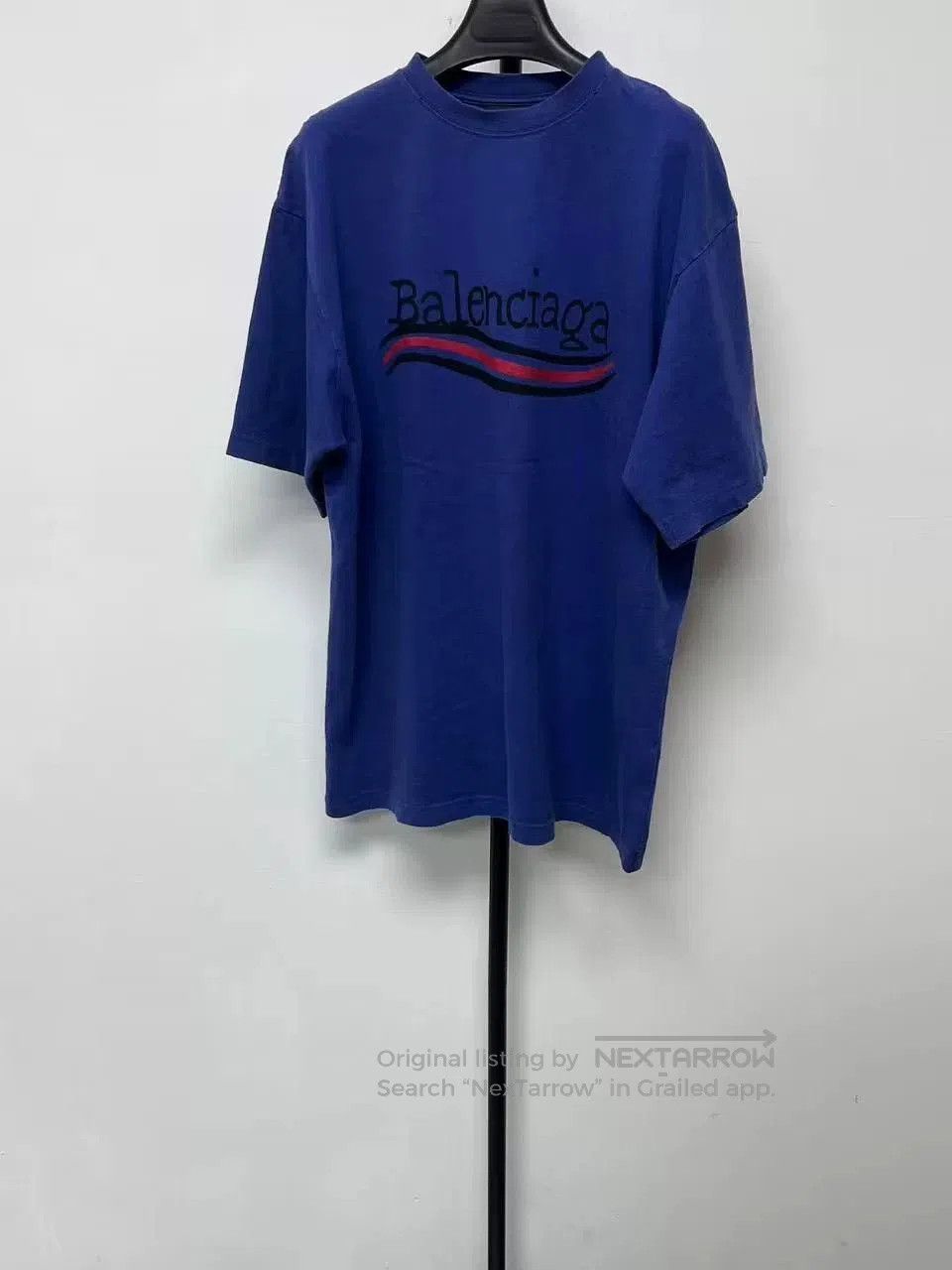 Balenciaga Balenciaga Logo Print Drop Shoulder T-Shirt Men. Size US S / EU 44-46 / 1 - 1 Thumbnail
