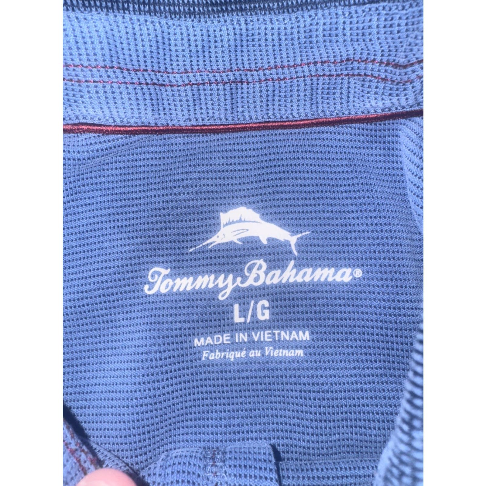 Tommy Bahama TOMMY BAHAMA Long Sleeve Polo Shirt Blue Mens L 23x27 Soft Knit Casual Size US L / EU 52-54 / 3 - 3 Thumbnail