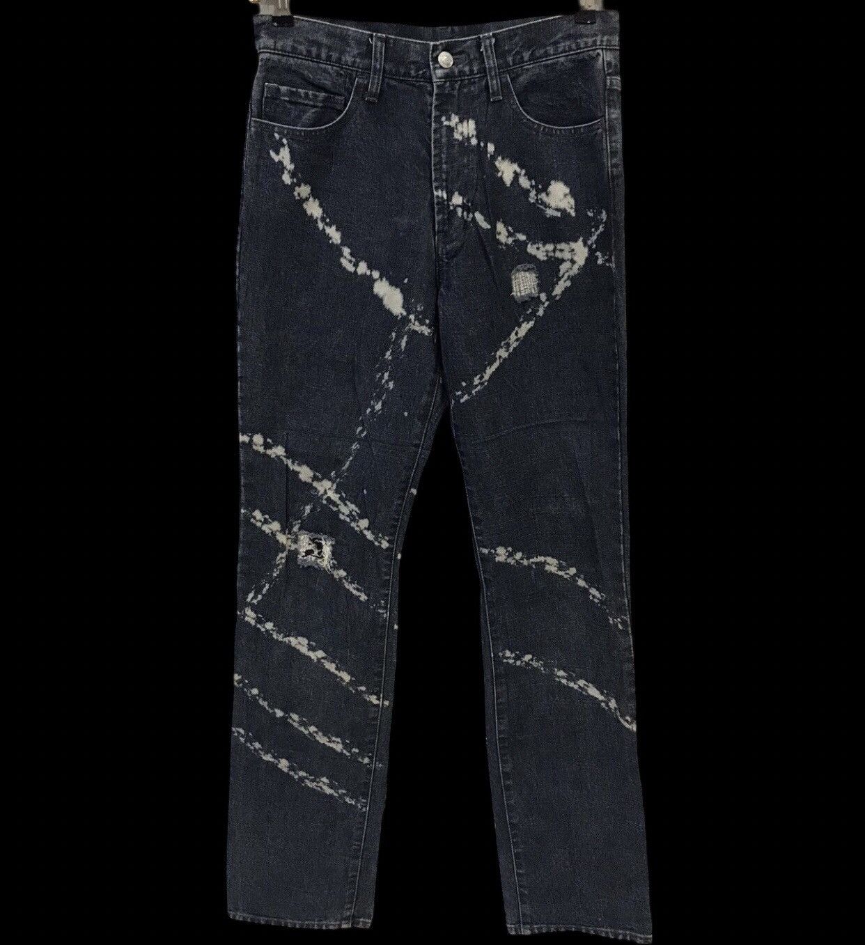 Japanese Brand MODERN Japan Patchwork Acid Samurai Slash Distressed Denim Size US 29 - 1 Thumbnail