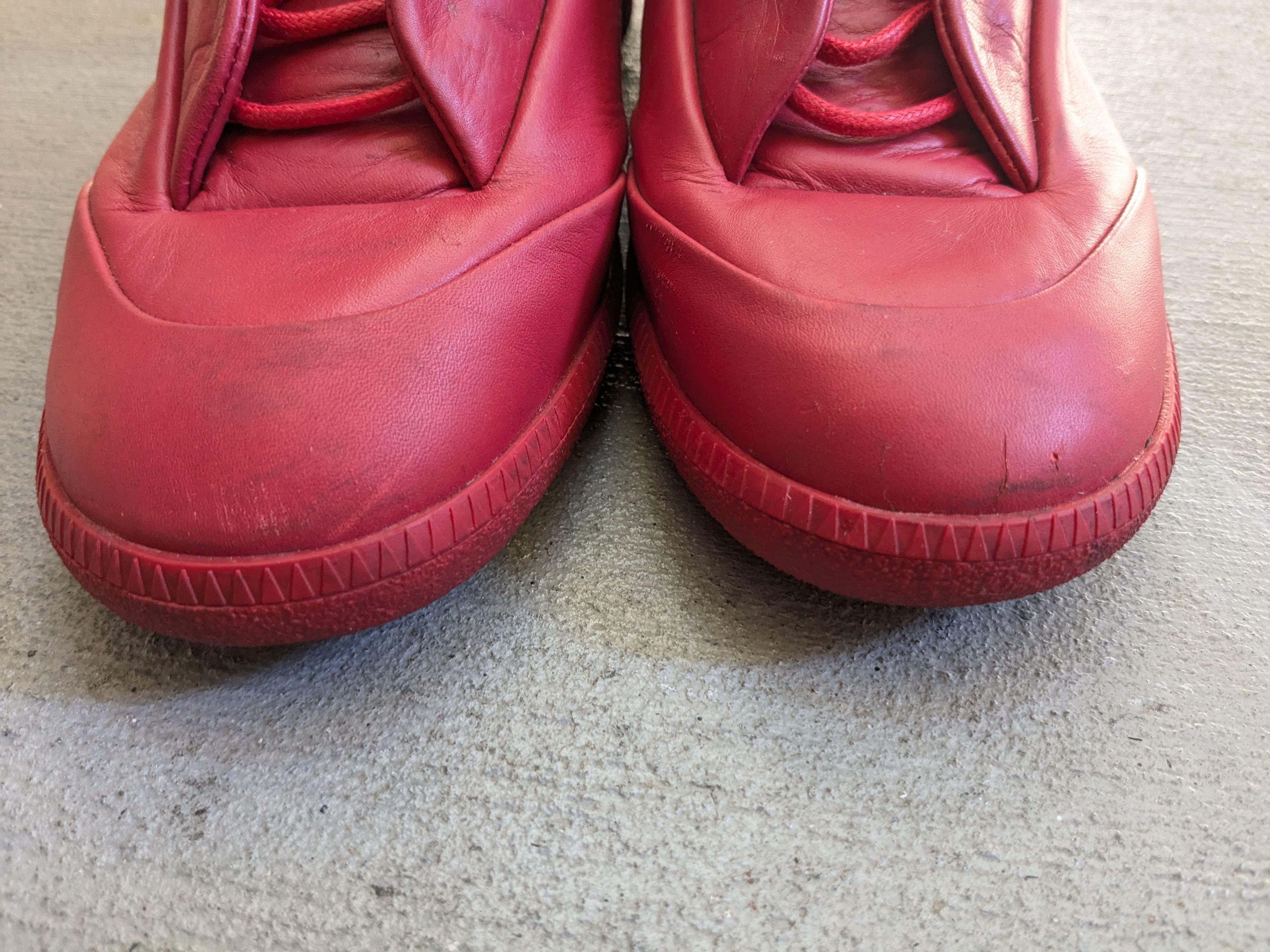 Maison Margiela Maison Margiela Future High Tops Red 9 42 High Leather Size US 9 / EU 42 - 4 Thumbnail