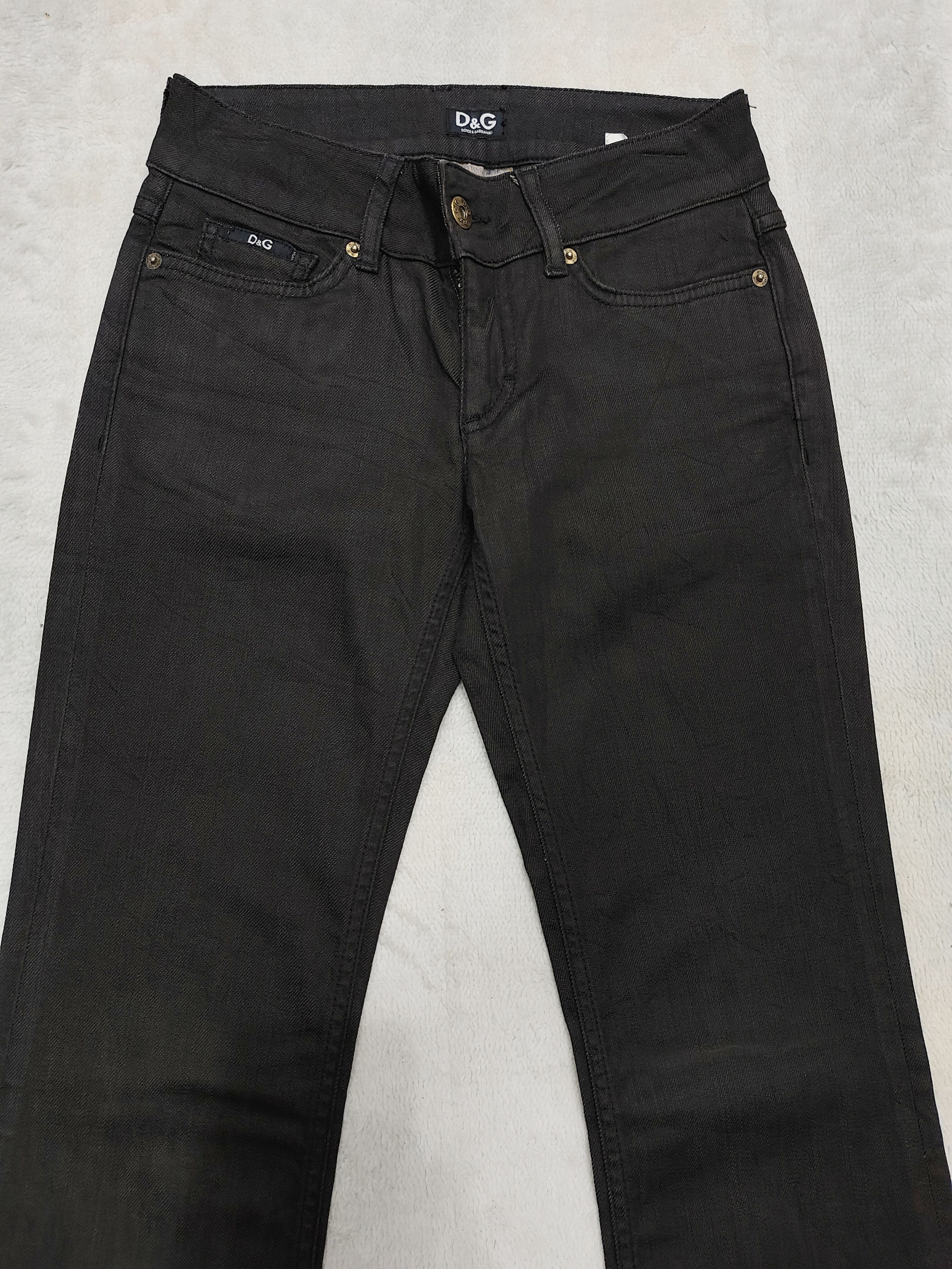 Dolce & Gabbana DOLCE GABBANA❤️‍🔥"COOL" Low Waist Y2k Bootcut Wax Jeans Size 28" / US 6 / IT 42 - 5 Thumbnail