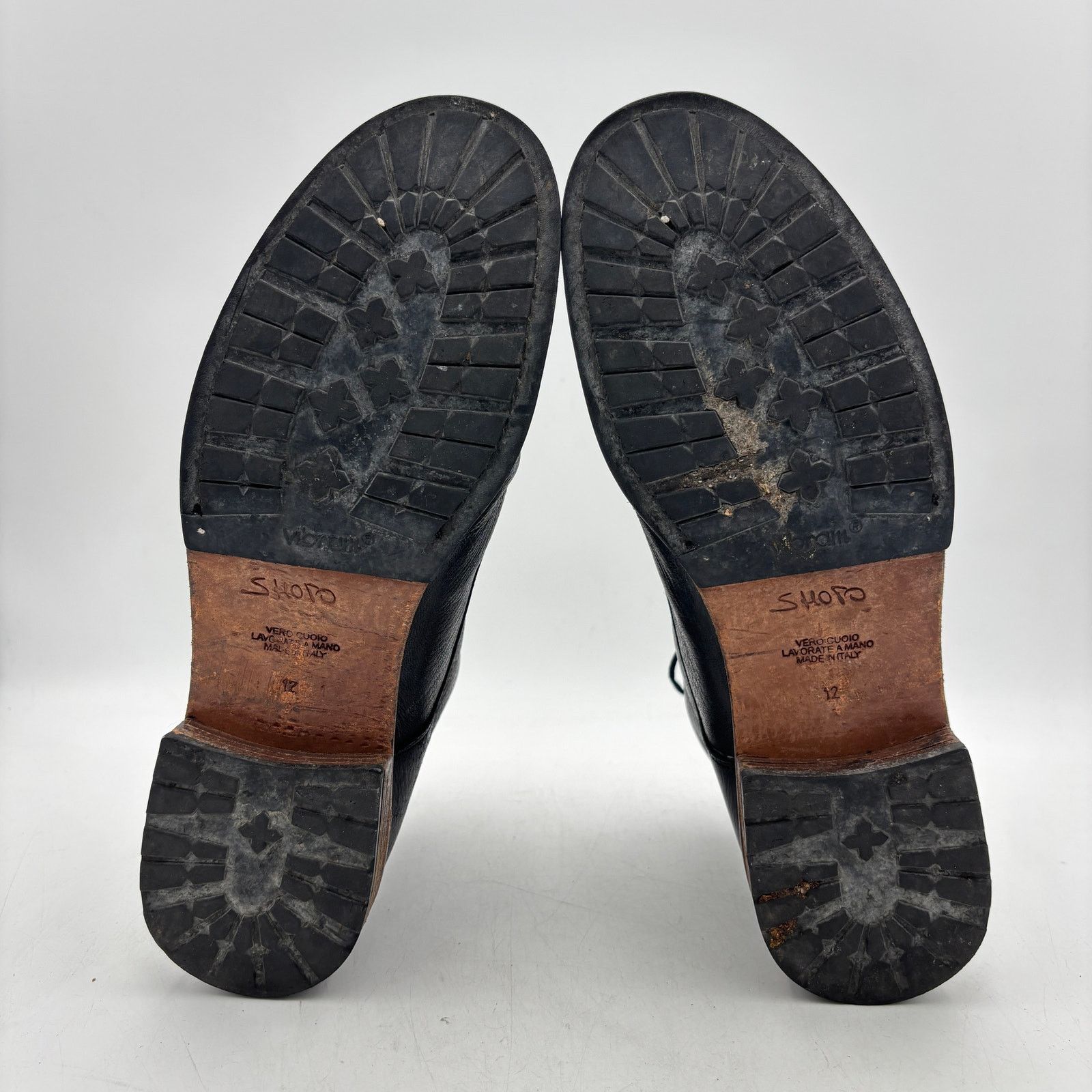 Shoto Shoto 5998 Handmade in Italy Boots Vibram 12 D Lamb Leather Size US 12 / EU 45 - 7 Thumbnail