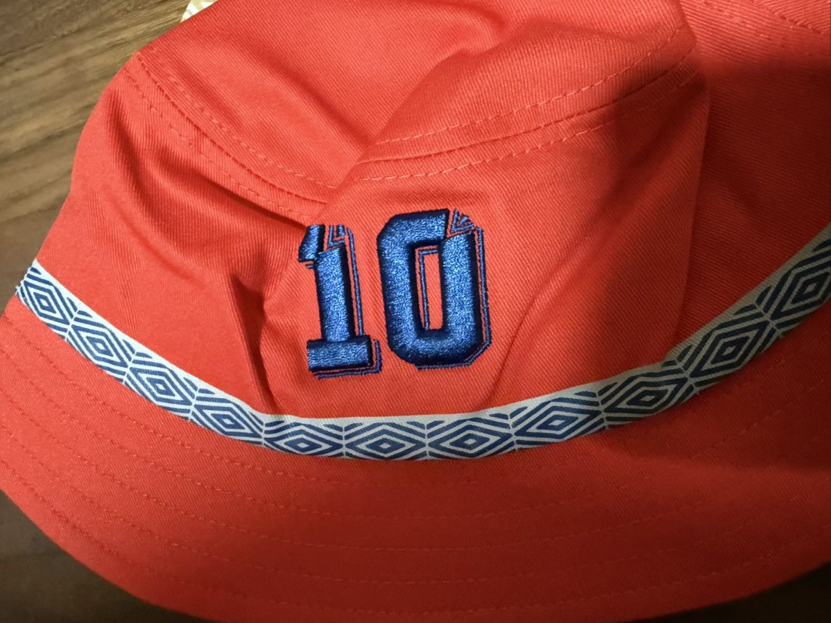 Umbro Umbro Red Striped #10 Bucket Hat Cotton Crusher One Size Size ONE SIZE - 5 Thumbnail