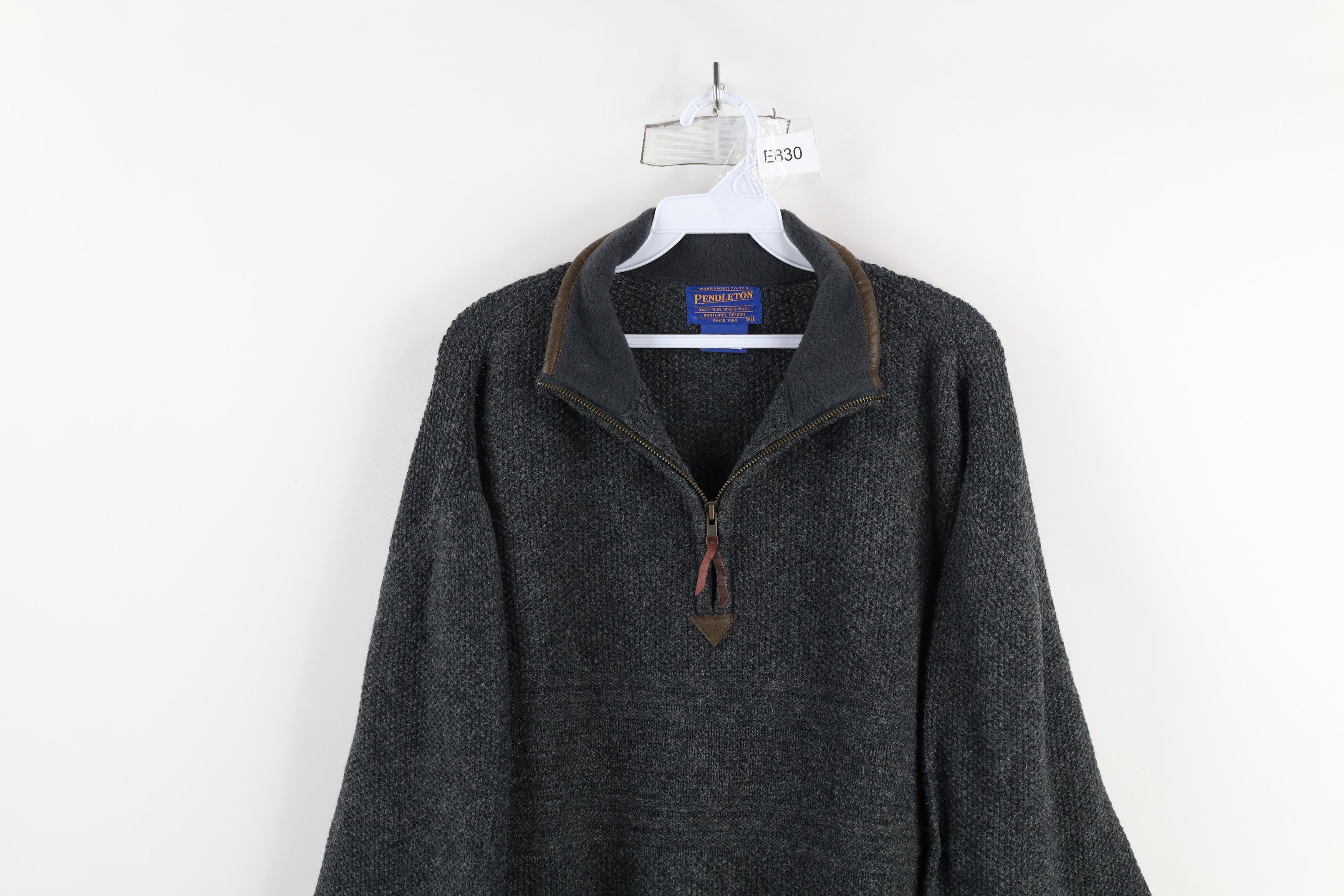 Pendleton × Vintage Vintage Pendleton Wool Knit Half Zip Pullover Sweater Size US XL / EU 56 / 4 - 2 Thumbnail