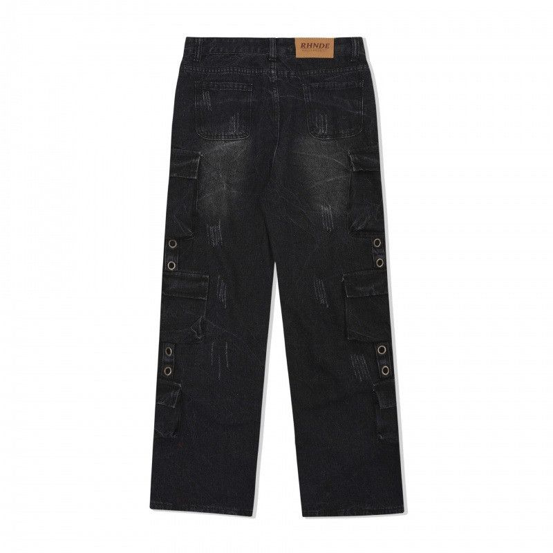 Japanese Brand × Jean Retro loose wide leg pocket jeans Size US 32 / EU 48 - 2 Thumbnail