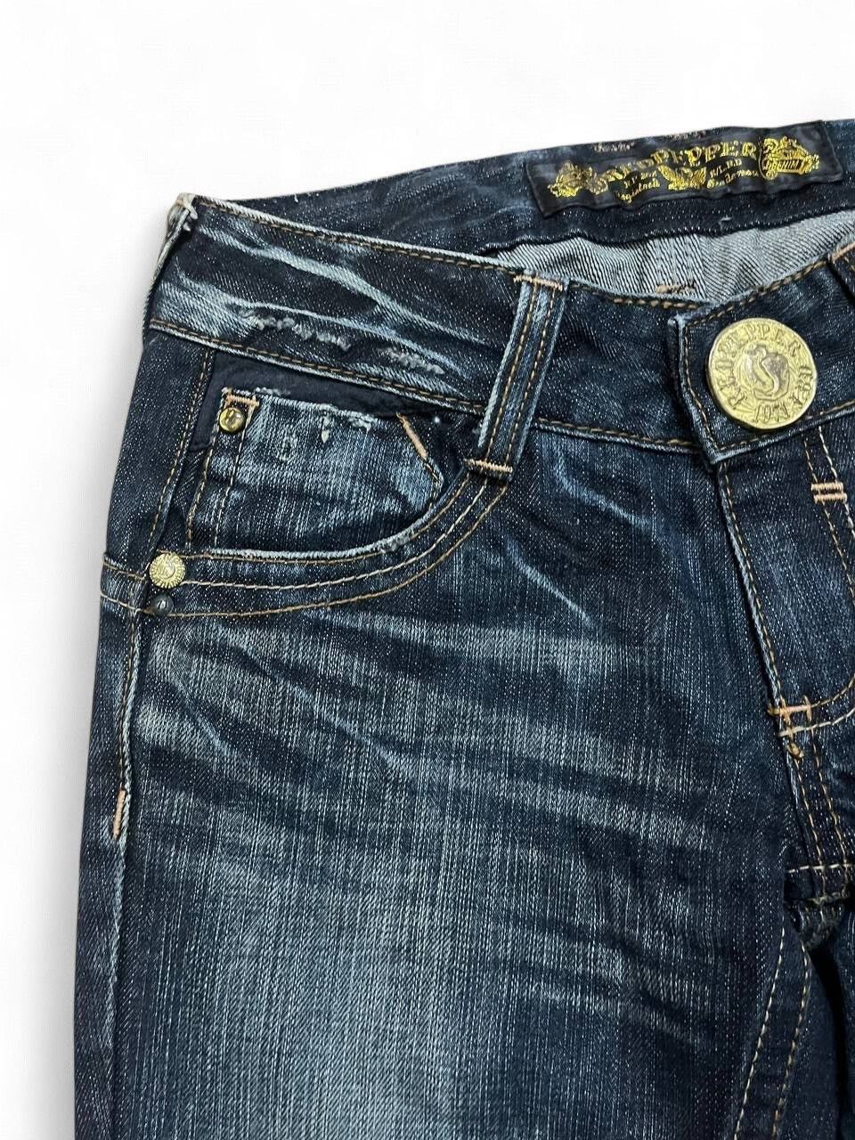 Tornado Mart Flare Jeans redpepper stud distressed low rise buckleback Size US 28 / EU 44 - 12 Thumbnail