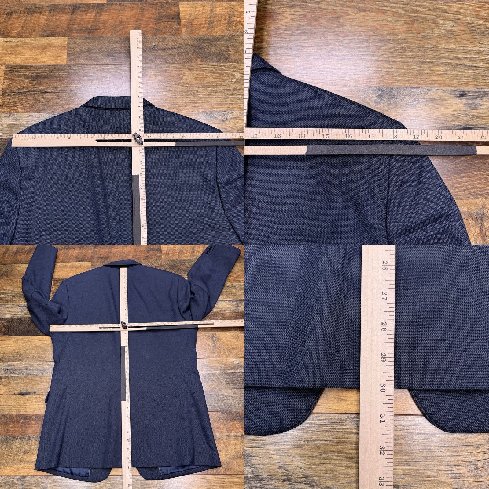 Banana Republic Banana Republic Blazer Navy Blue 42R Regular Fit Stretch Notch Lapel 2-Button Jacket Men Business Formal Winter Spring Summer Fall Bleisure Dressy Size 42R - 9 Thumbnail