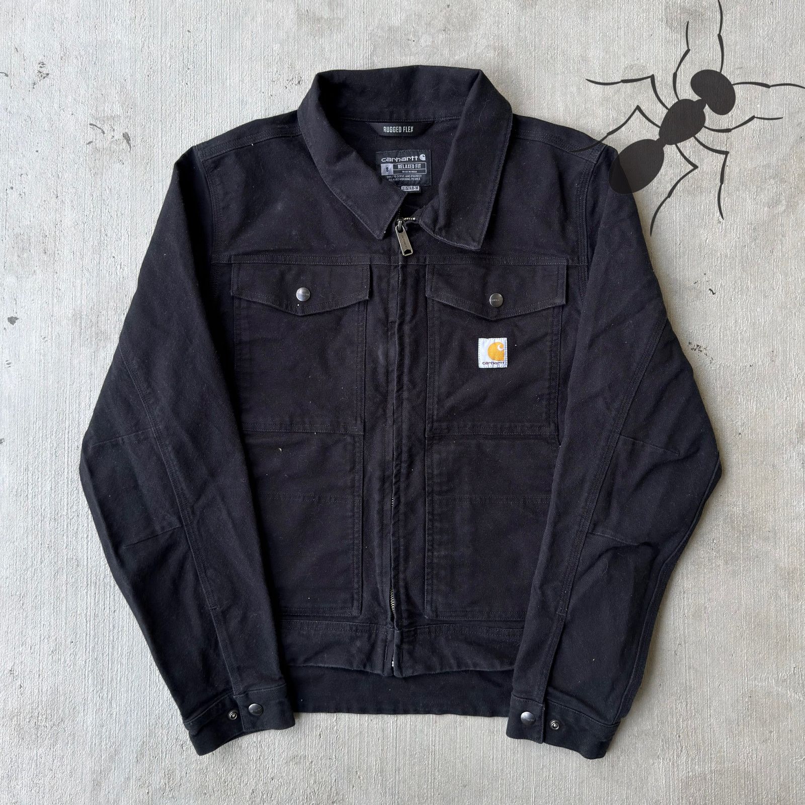 Carhartt × Vintage Carhartt black long sleeve zip up work wear shirt Size US S / EU 44-46 / 1 - 1 Thumbnail