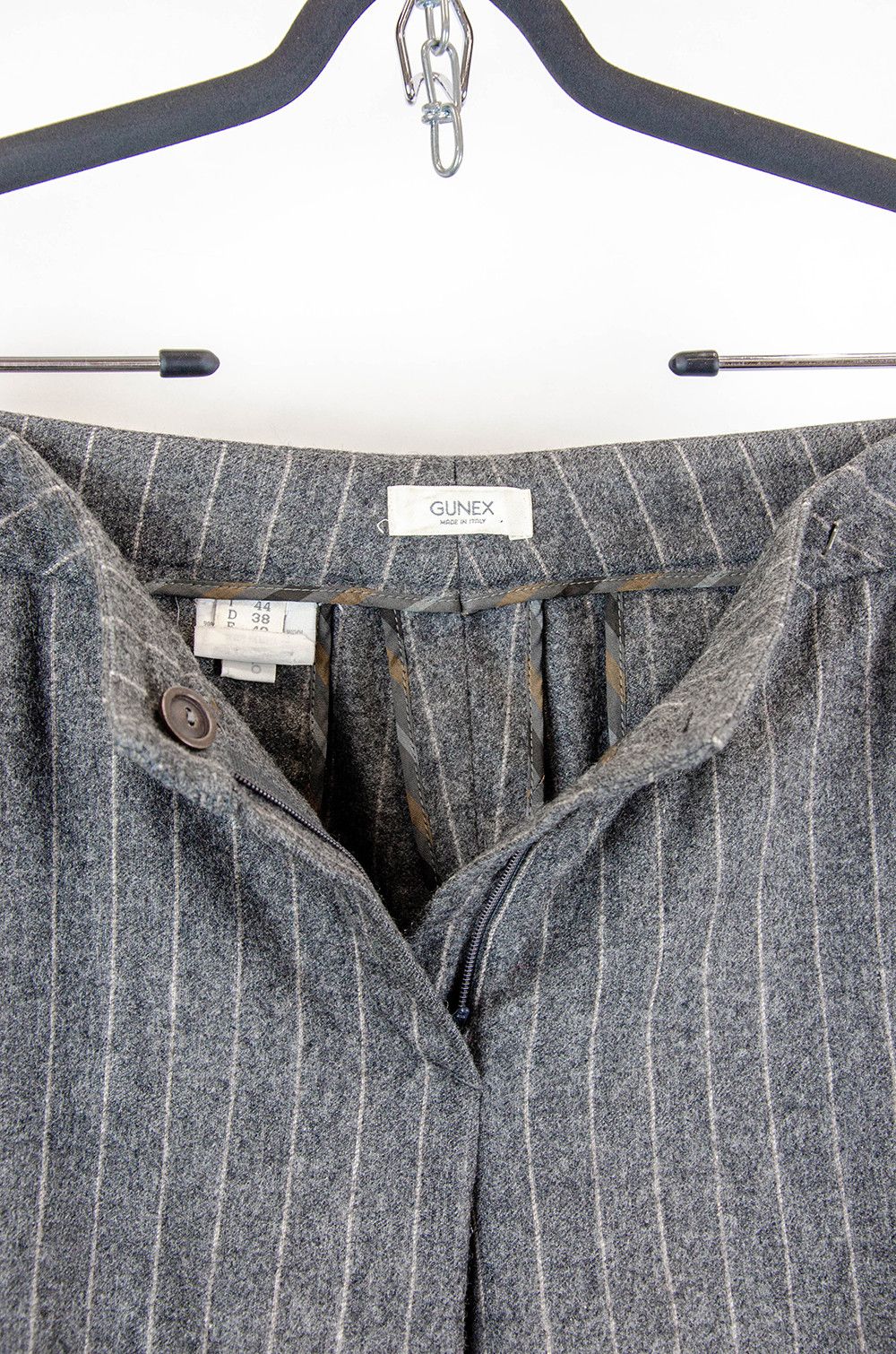 Brunello Cucinelli Gunex Grey Pinstripe Wool Cashmere Pants - Size IT 44 Size 30" / US 8 / IT 44 - 7 Thumbnail
