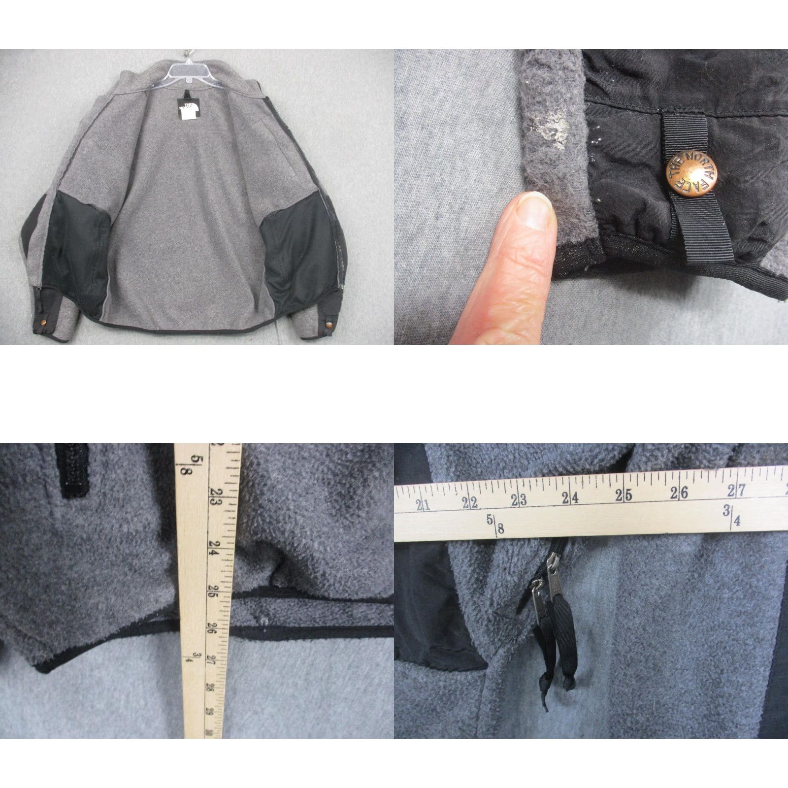 The North Face The North Face Jacket Mens Medium Gray Black Denali Fleece Full Zip Outdoor Size US M / EU 48-50 / 2 - 8 Thumbnail