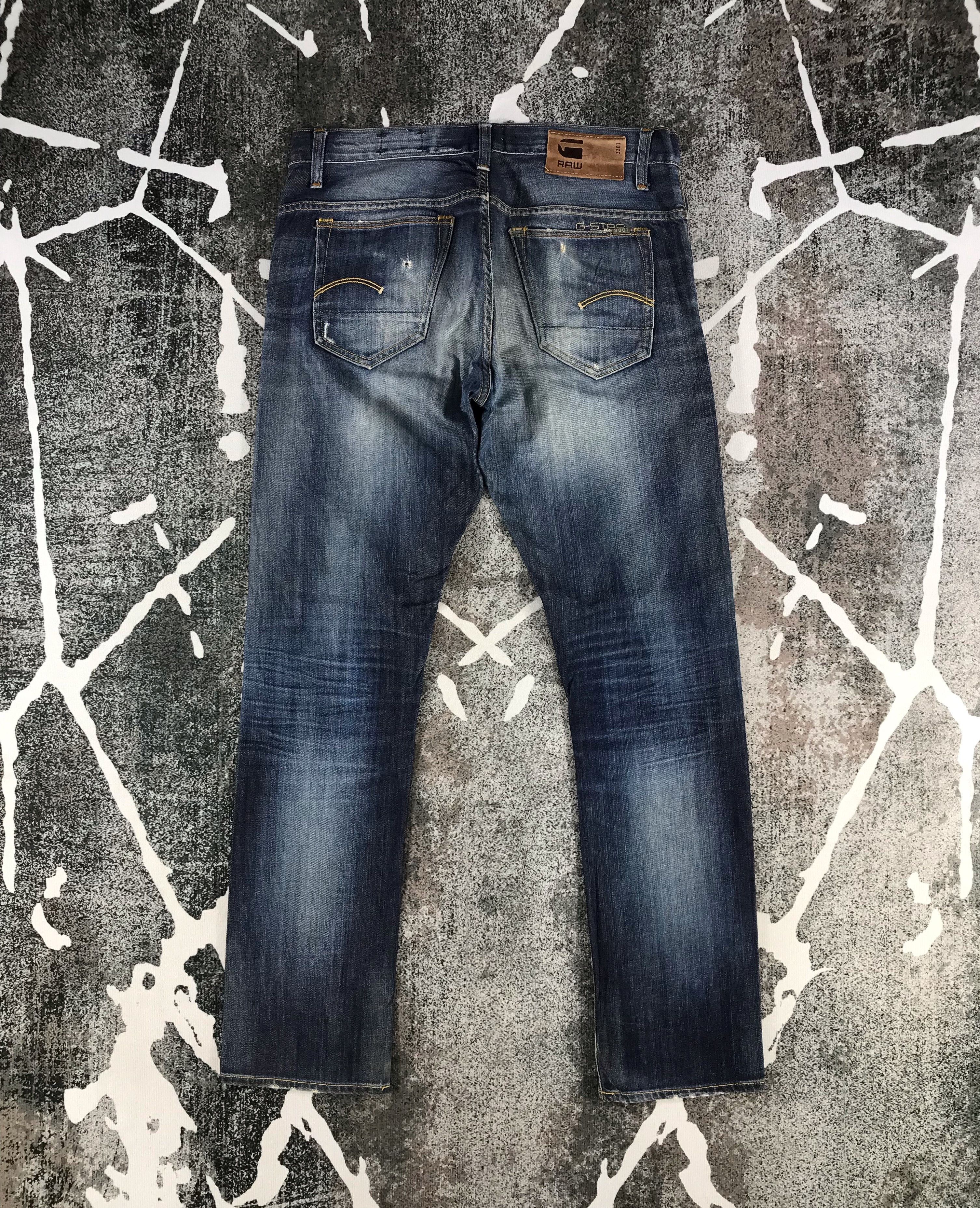 G-Star G Star Raw 3301 Jeans Faded Blue Denim KJ729 Size US 34 / EU 50 - 2 Thumbnail