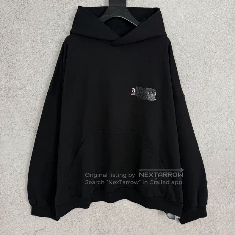 Balenciaga Balenciaga Black Tape Sea Wave Coke Hoodie Size US S / EU 44-46 / 1 - 1 Thumbnail