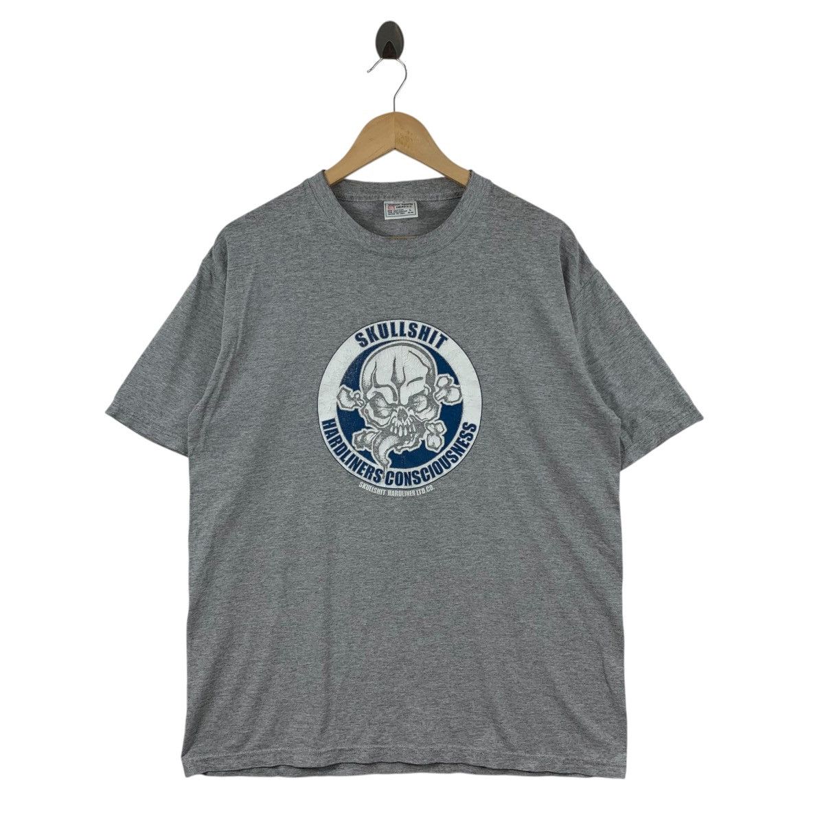 Vintage Vintage 90s SKULLSHIT HARDLINERS CONSCIOUSNESS Japan Tshirt Size US L / EU 52-54 / 3 - 1 Thumbnail