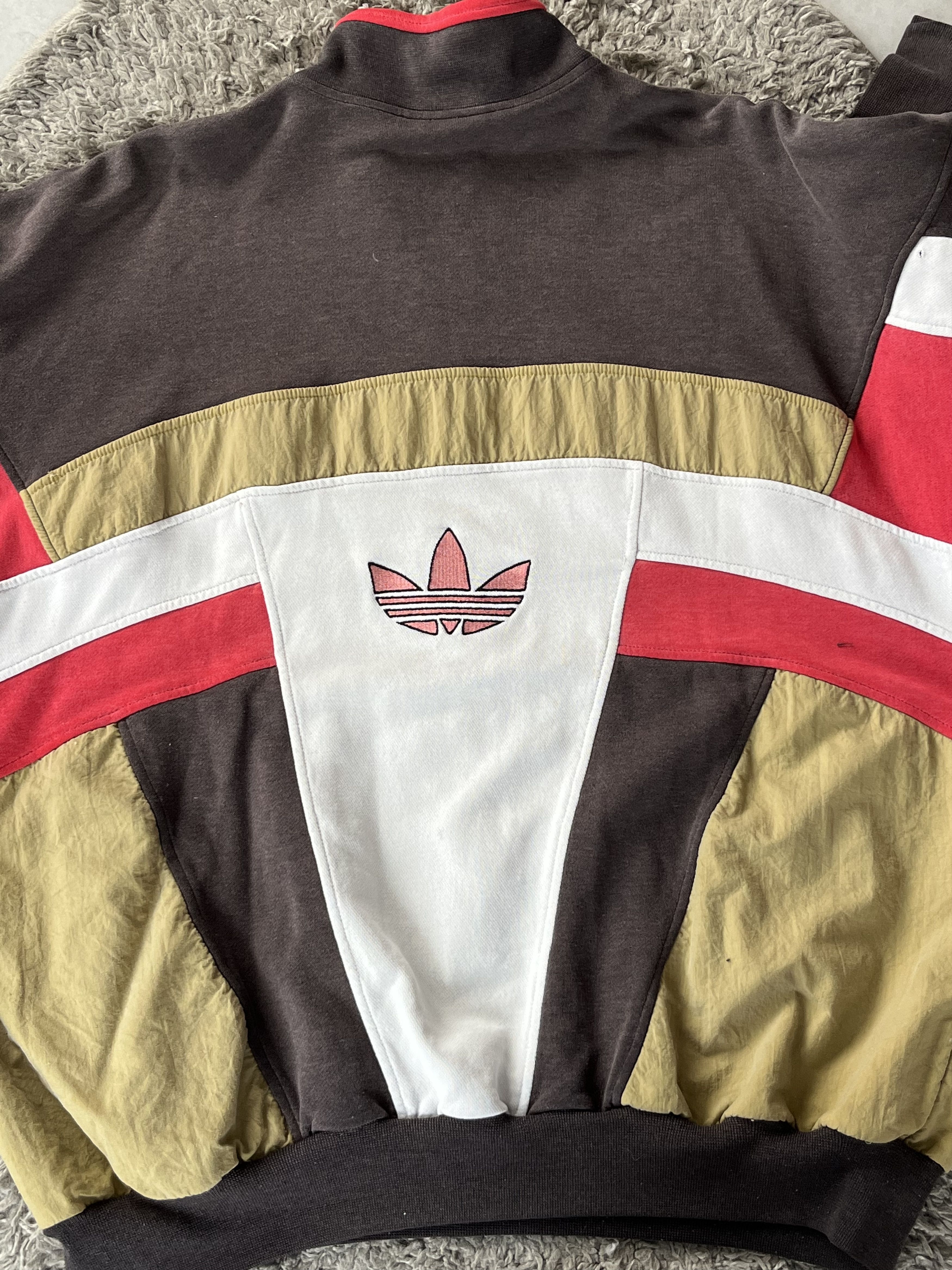 Adidas Vintage Adidas Nylon Insert BIG LOGO 1/3 Zip Streetwear Size US L / EU 52-54 / 3 - 7 Thumbnail