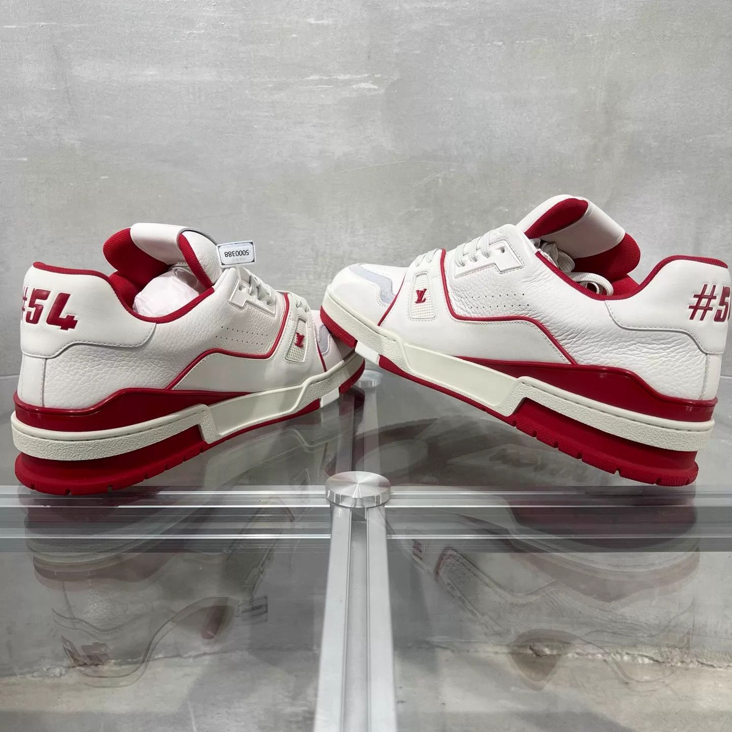 Louis Vuitton LV Trainer New White Red UK10 44 Size US 11 / EU 44 - 5 Thumbnail