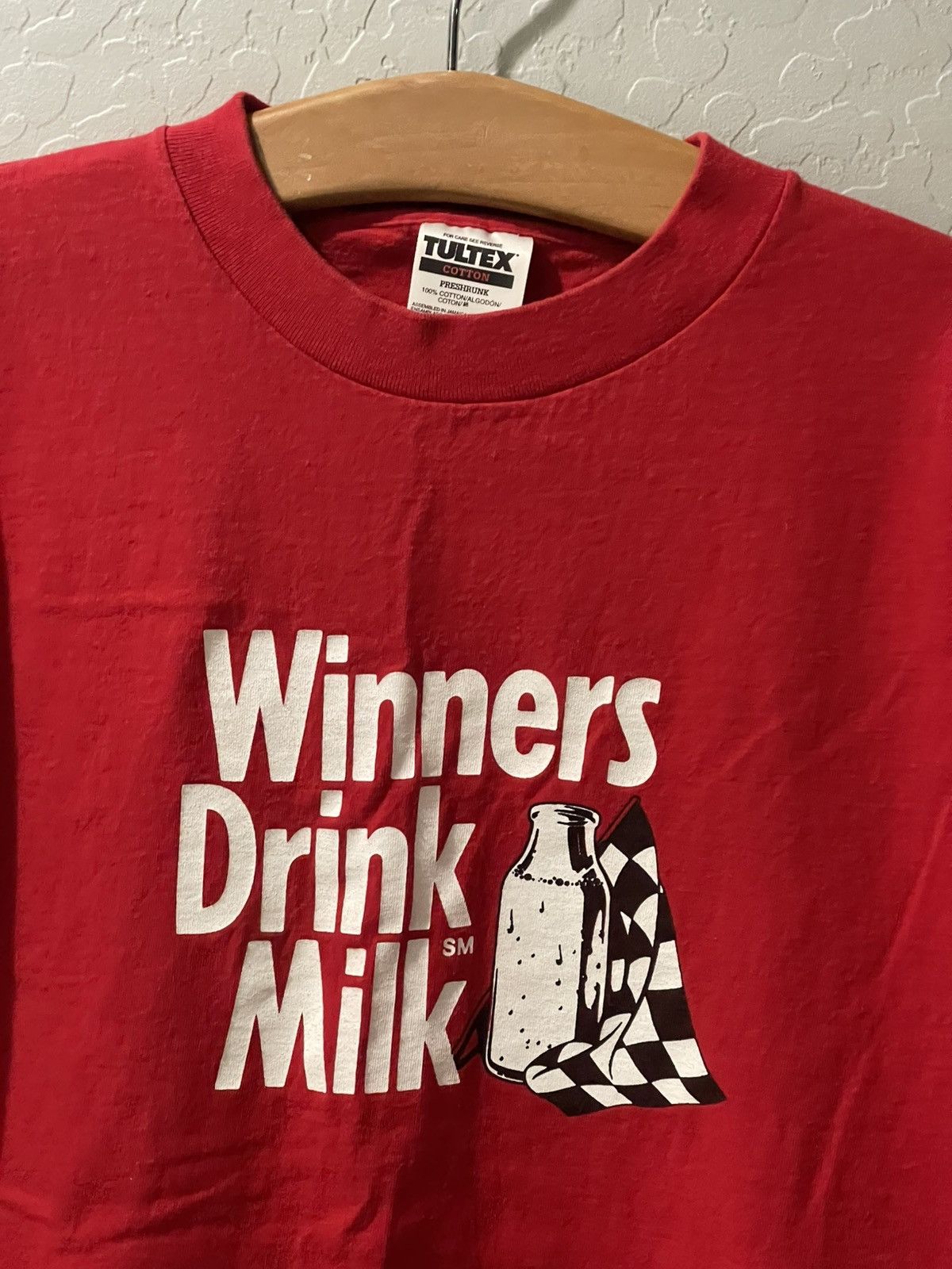 Tultex Vintage NASCAR “Winner’s Drink Milk” Racing Shirt Size XL Size US XL / EU 56 / 4 - 2 Thumbnail