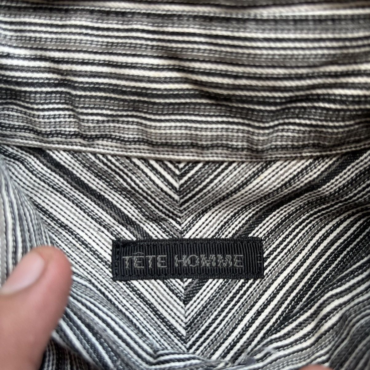 Issey Miyake × Japanese Brand × Tete Homme TETE HOME STRIPES BUTTON UP LONG SLEEVE SHIRT ISSEY MIYAKE Size US M / EU 48-50 / 2 - 4 Thumbnail