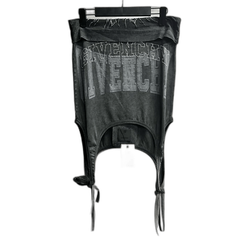 Givenchy Givenchy Givenchy Gray Logo Print Mini Skirt -2507 Size US 34 / EU 50 - 1 Thumbnail