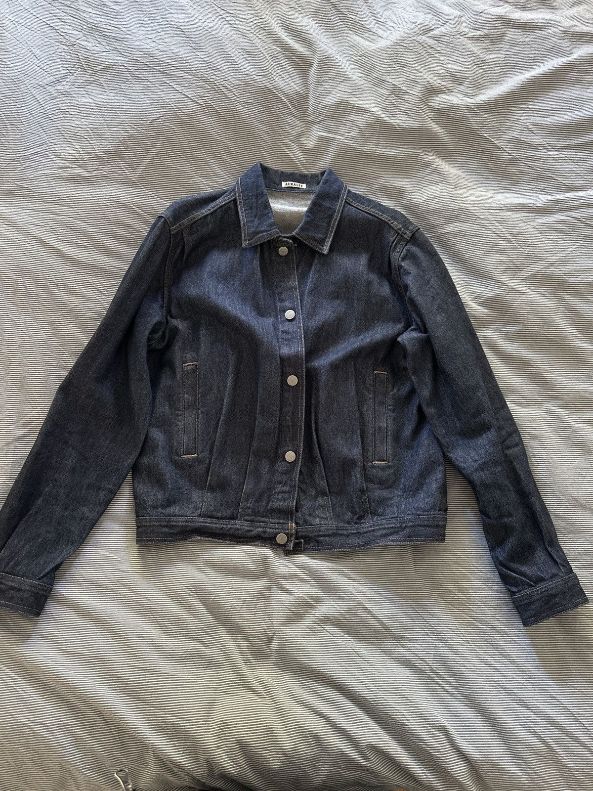 image of Auralee Denim Jacket in Navy, Men's (Size Medium)