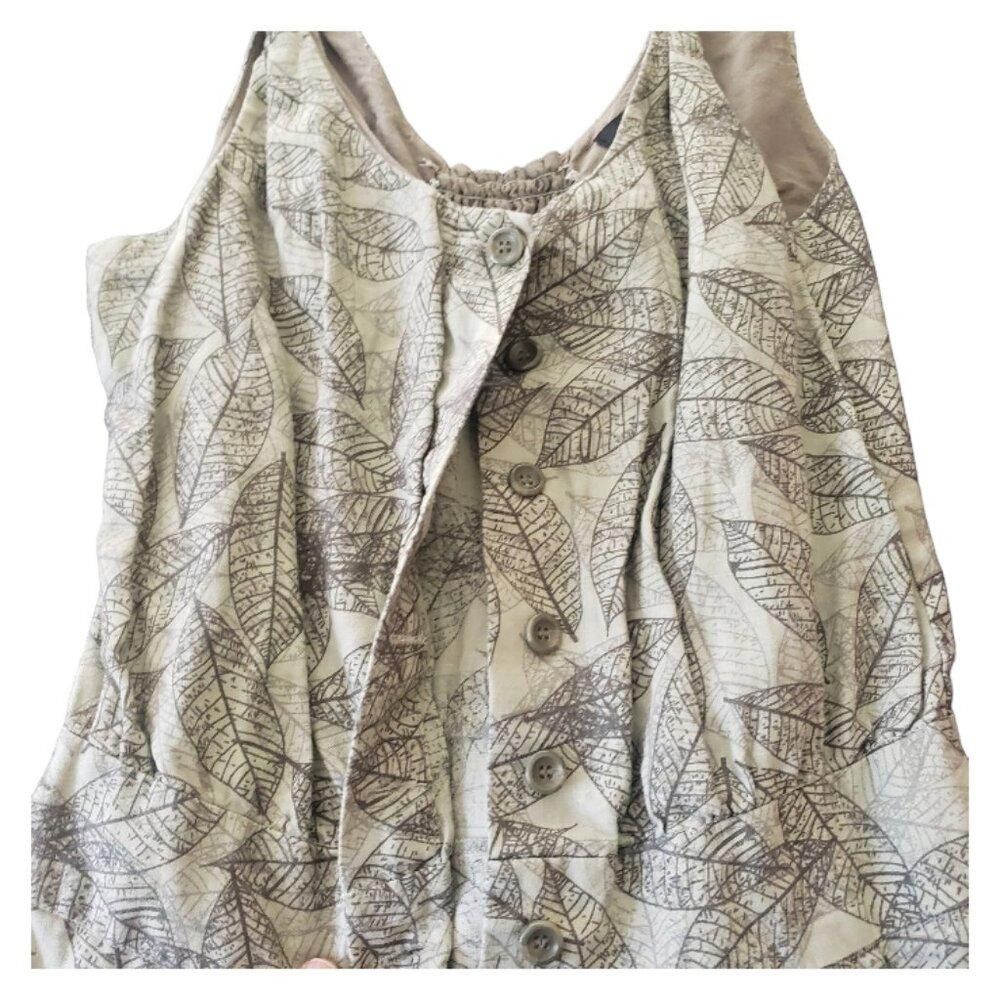 Forever 21 CT401 xxi Linen Sleeveless Romper S/P Size 28" / US 6 / IT 42 - 2 Thumbnail