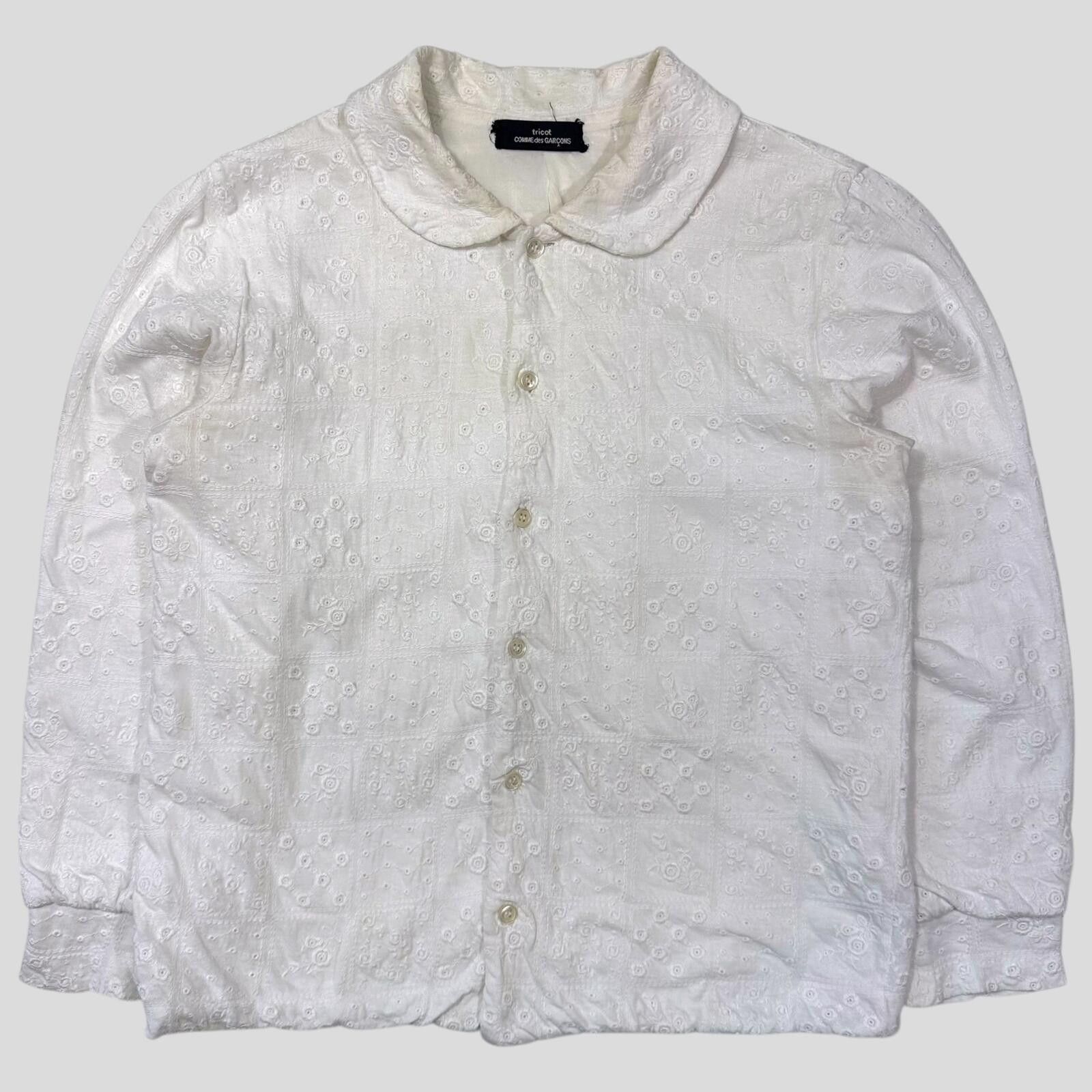 Comme des Garcons Comme Des Garçons Tricot Reversible Broderie Floral Shirt S Size S / US 4 / IT 40 - 1 Thumbnail