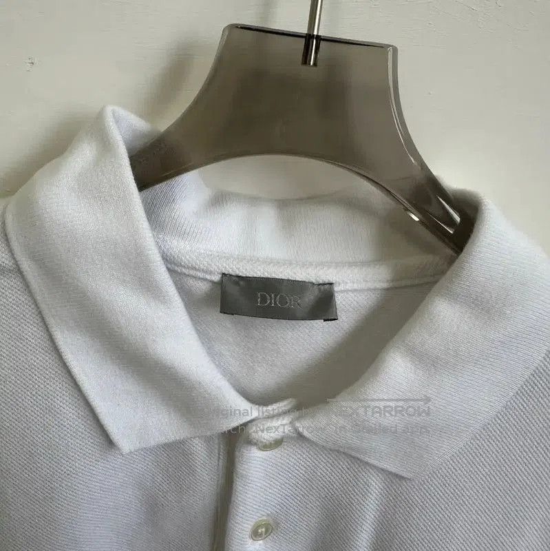Dior Dior Men's White Cotton Polo Shirt . Size US L / EU 52-54 / 3 - 3 Thumbnail
