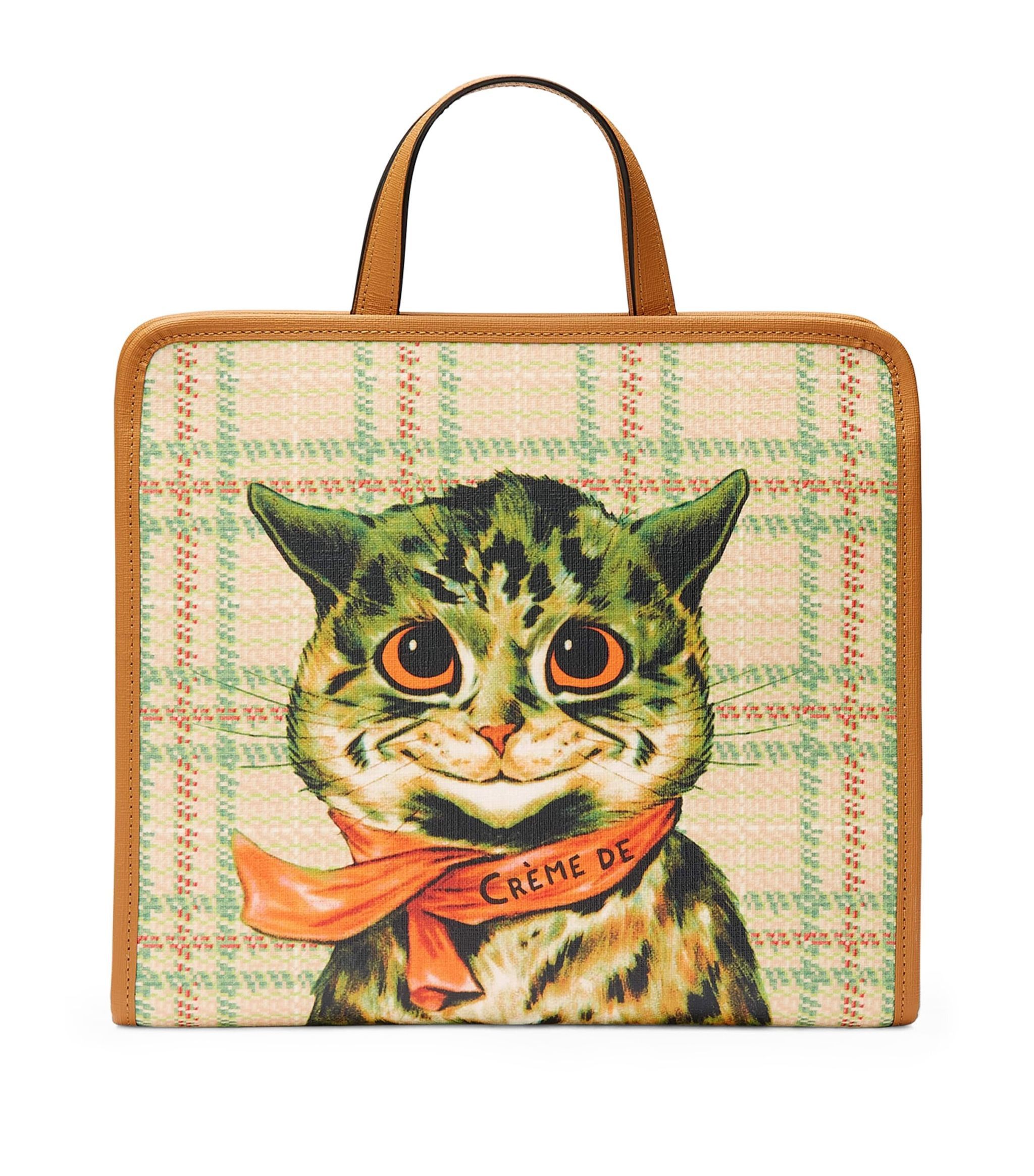 Gucci Canvas Cat Top-Handle Bag by Louis Wain