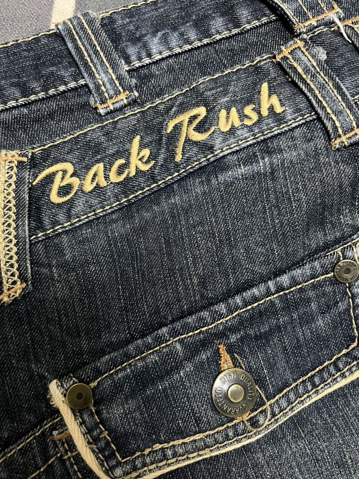 Tornado Mart 💥Japanese Brand BACK RUSH Mini Flare Jeans Size US 33 - 7 Thumbnail