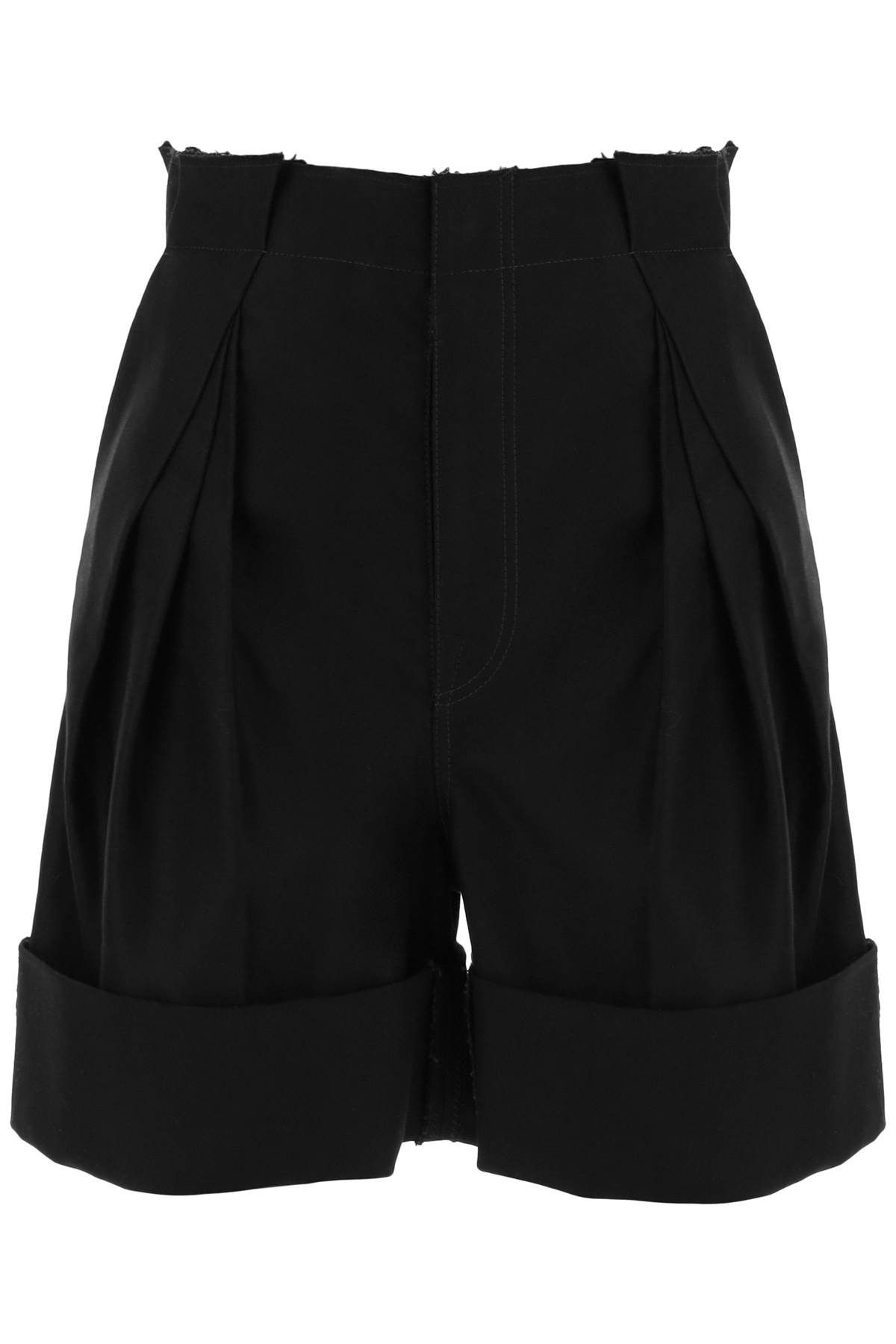 image of Maison Margiela Work In Progress Bermuda Shorts in Black, Women's (Size 26)