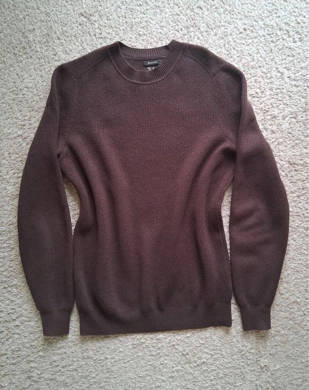 Massimo Dutti 94% wool 6% cashmere sweater chocolate brown thick weave Size US M / EU 48-50 / 2 - 1 Thumbnail