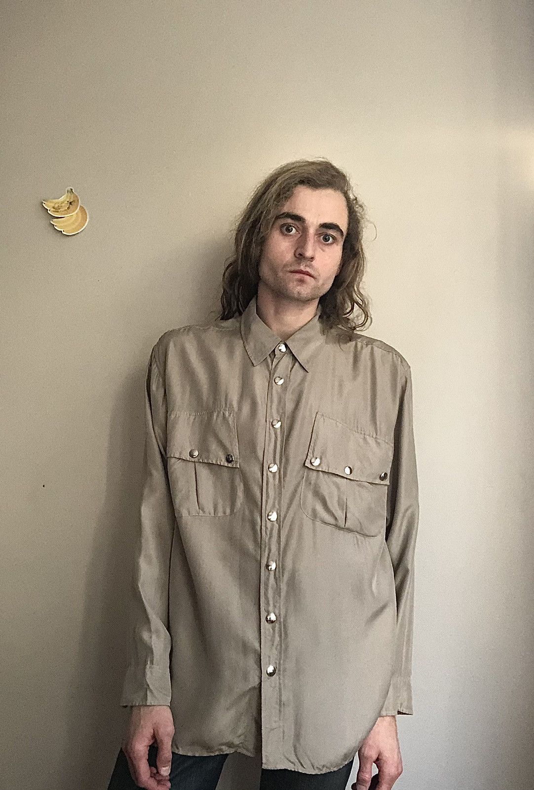 Faith Connexion Faith Connexion Silk Military Snap Button Shirt Size US S / EU 44-46 / 1 - 9 Thumbnail