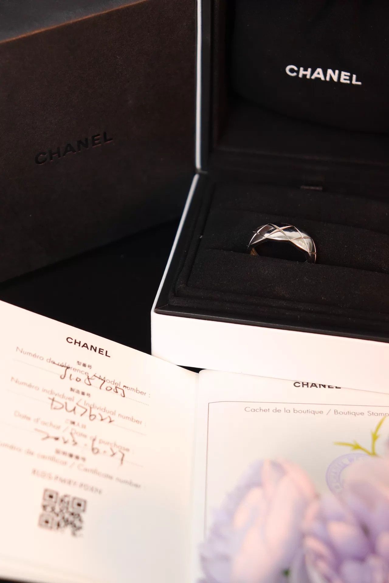 Chanel Chanel Coco Crush 18K White Gold Size 55 w/ Box & 23.06 Card Size ONE SIZE - 1 Thumbnail