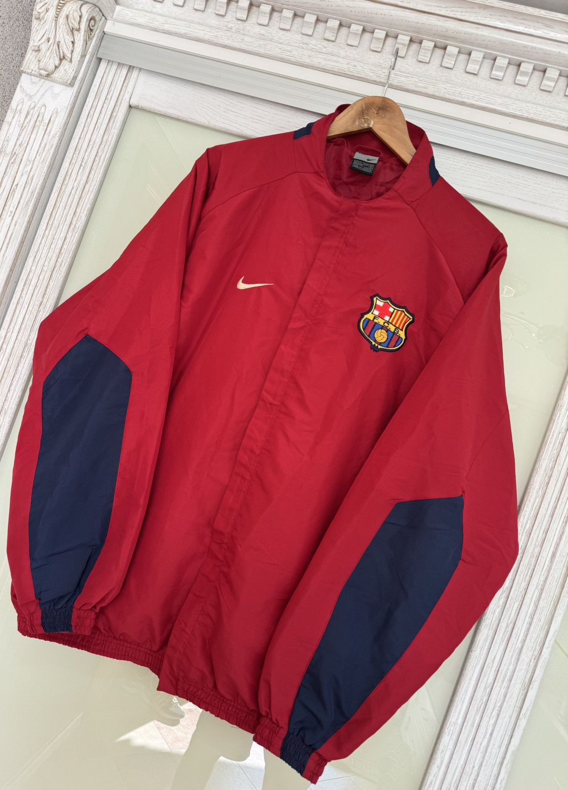 Nike × Vintage Vintage Barcelona 2002-2003 Soccer Track Jacket Football Kit Size US XL / EU 56 / 4 - 3 Thumbnail