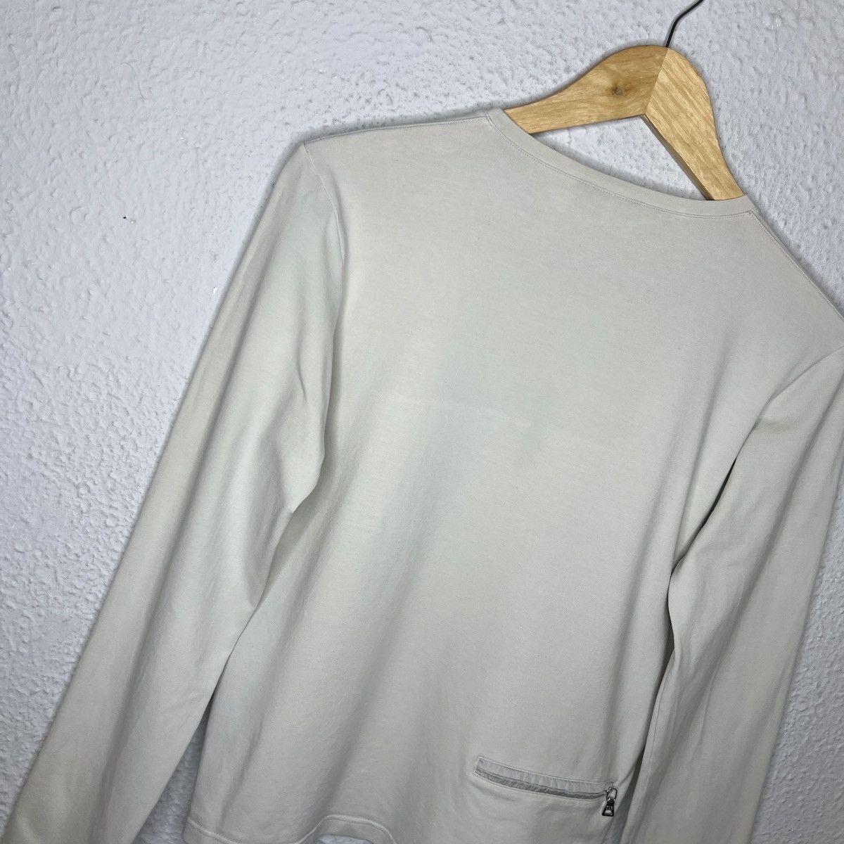 Designer × Prada Prada Milano Long Sleeve Tshirt Top Blouse Tee Off White Size M / US 6-8 / IT 42-44 - 9 Thumbnail