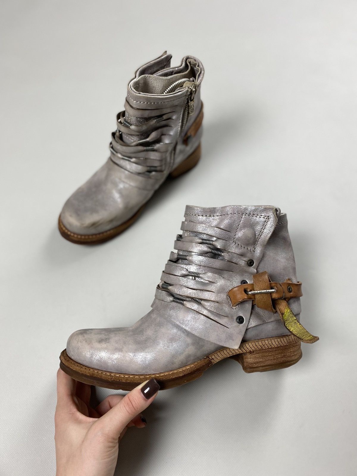 A.S.98 A.S. 98 ladies avant-garde ankle combat boots shoes size 37 Size US 7 / IT 37 - 17 Thumbnail