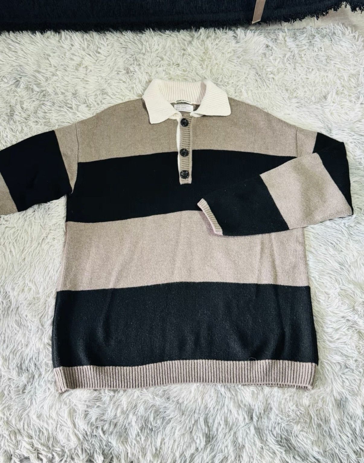 Our Legacy [Our Legacy] Black & White Polo Sweater Size US M / EU 48-50 / 2 - 1 Thumbnail