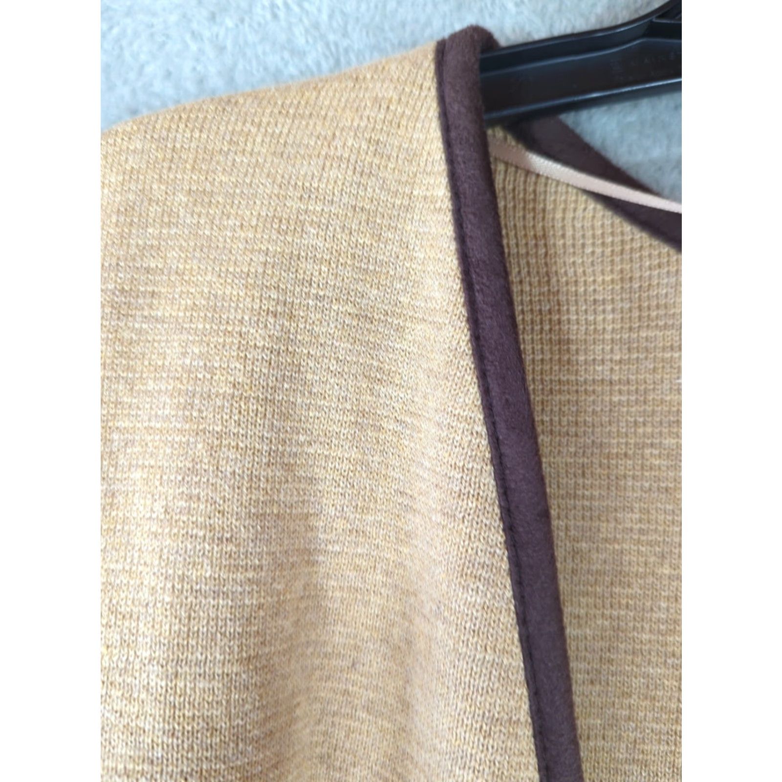 Charter Club Charter Club cardigan Women's XL Camel Open Cardigan Knit Sweater Pockets 100% Cotton Regular Vintage No NWT Beige/Camel Modern Classic Size XL / US 12-14 / IT 48-50 - 4 Thumbnail